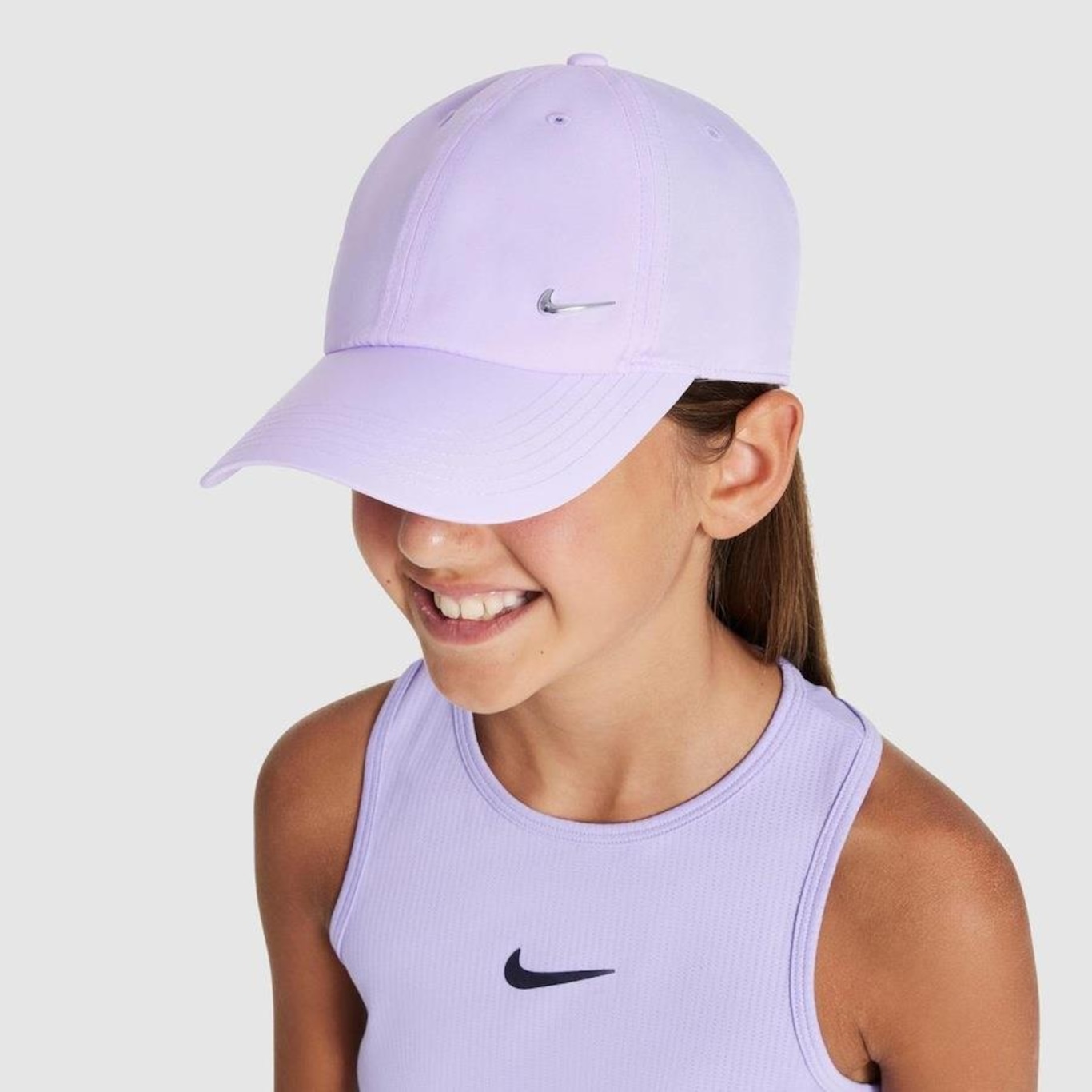 Boné Nike Dri-Fit Swoosh Metal - Strapback - Infantil - Foto 6