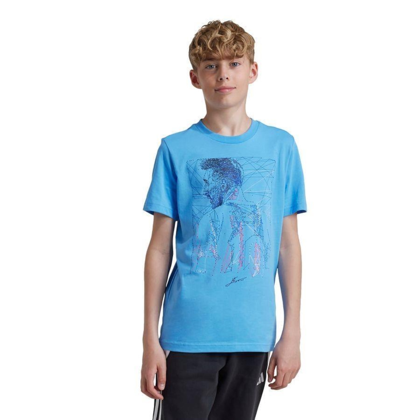 Camiseta adidas Estampada Futebol Messi - Infantil - Foto 1