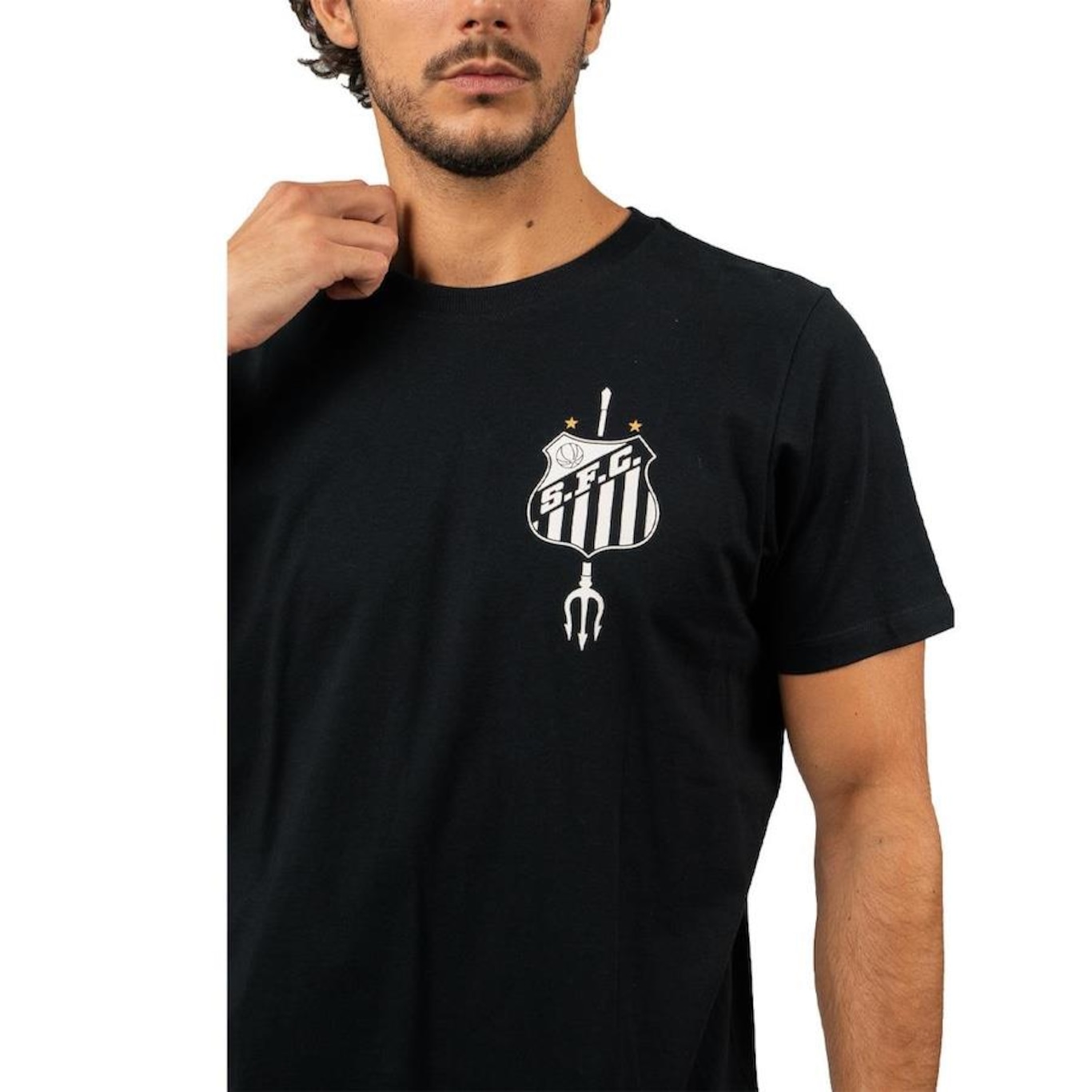 Camiseta do Santos Surf Center Oficial Torcedor Netuno - Masculina - Foto 2