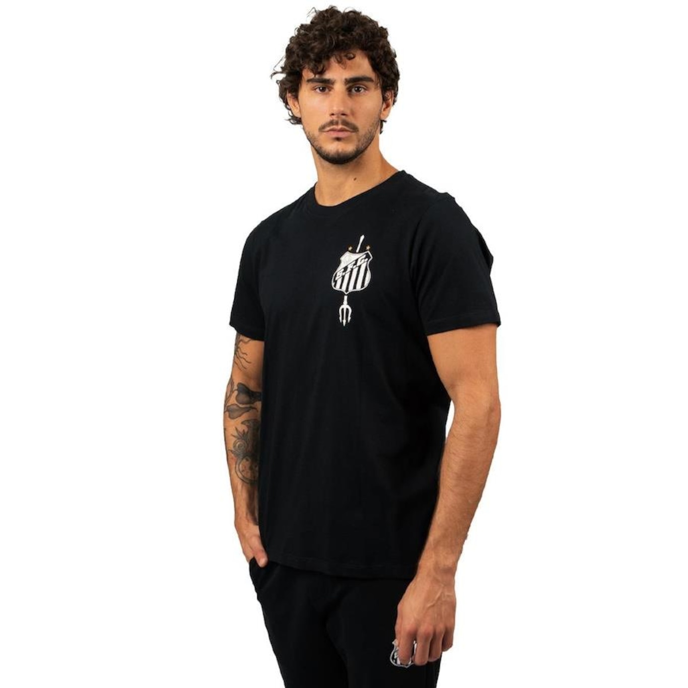 Camiseta do Santos Surf Center Oficial Torcedor Netuno - Masculina - Foto 4