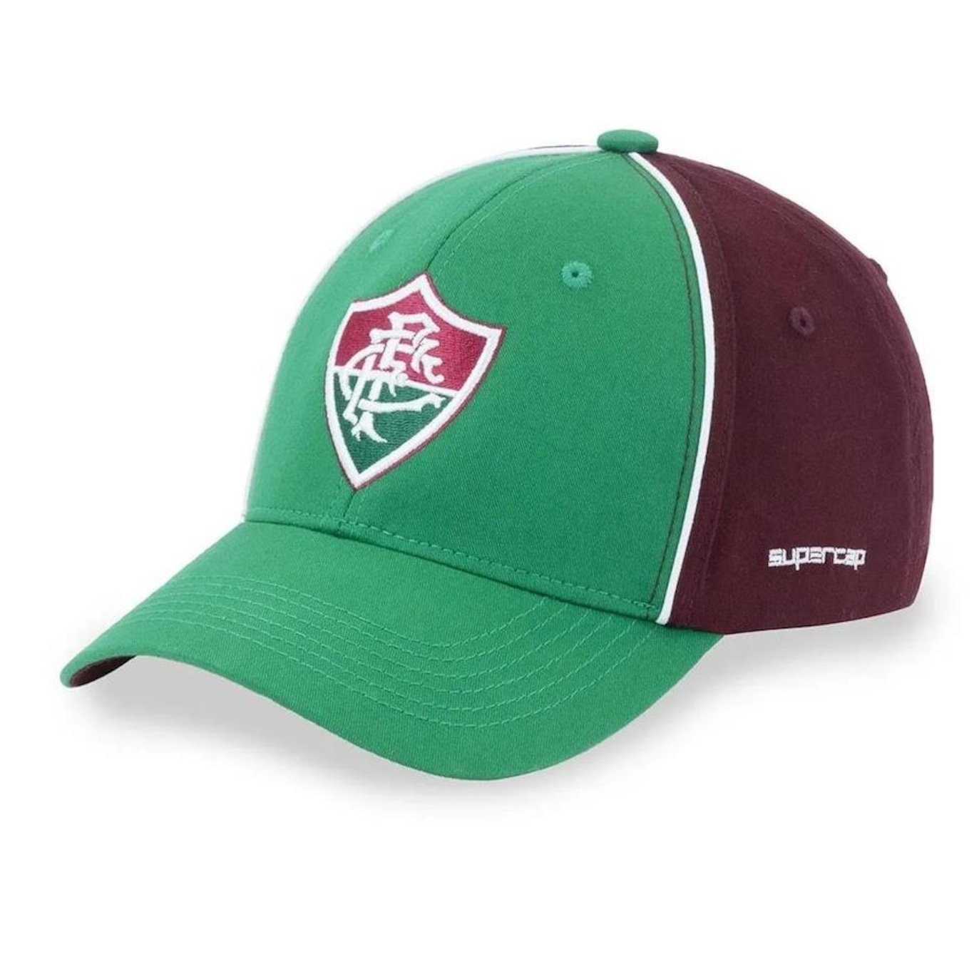 Boné Aba Curva do Fluminense Supercap Símbolo Frontal Oficial - Snapback - Adulto - Foto 1