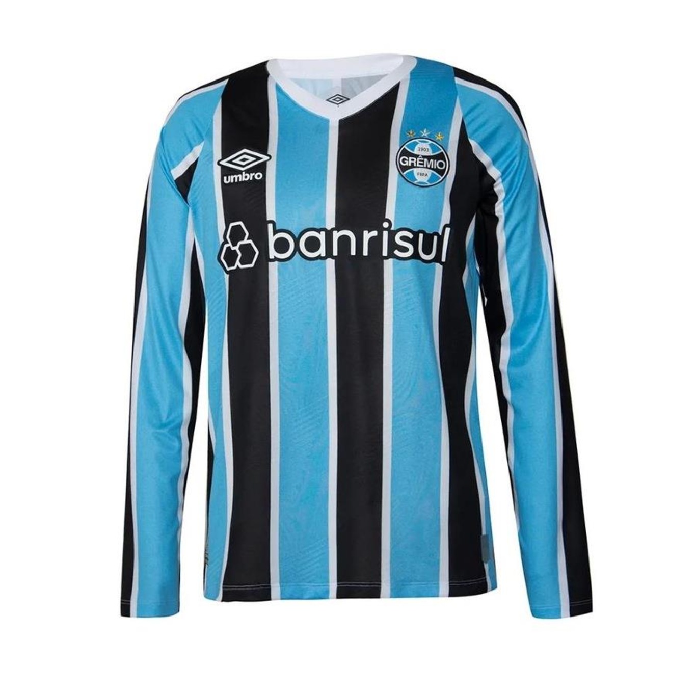 Camisa Grêmio Umbro Uniforme 1 Torcedor 2024 Manga Longa - Masculino - Foto 1