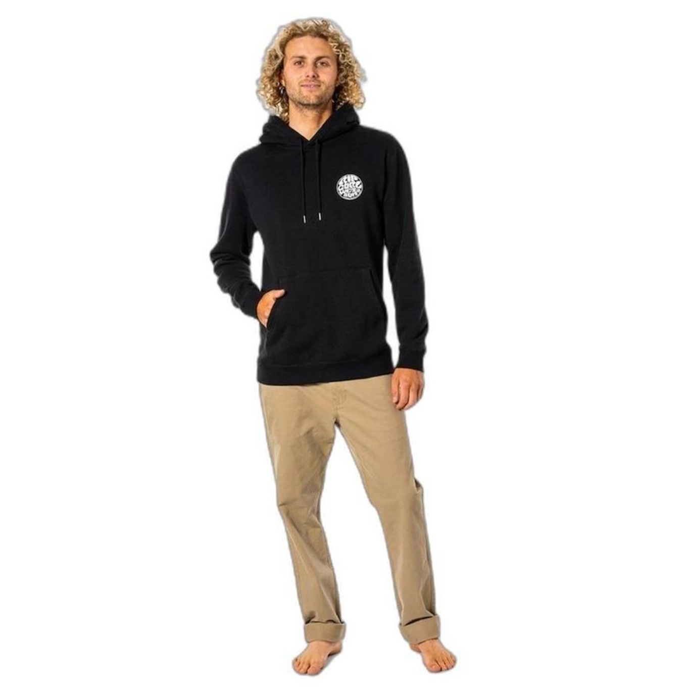 Blusão de Moletom Rip Curl Wetsuit Icon Hood Brazil Masculino - Foto 4