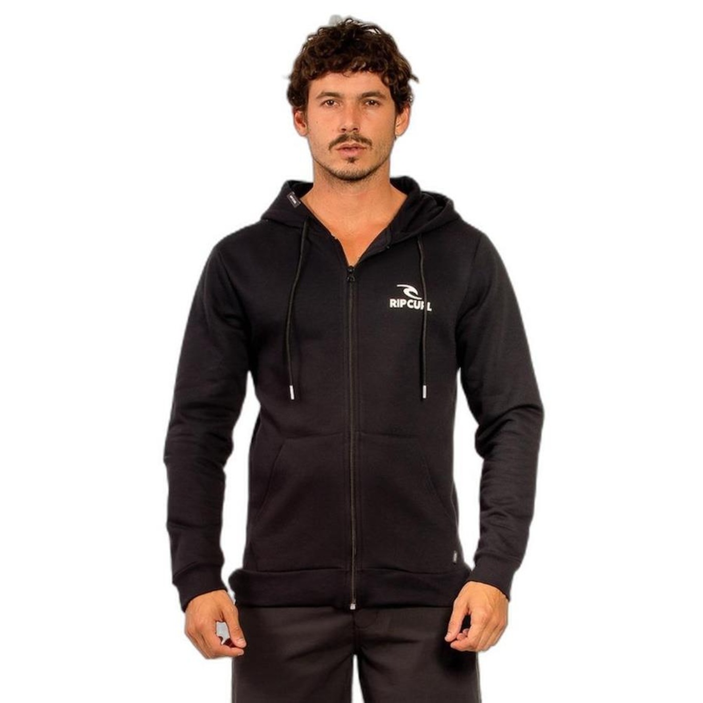 Blusão de Moletom Rip Curl Brand Stack - Masculino - Foto 1