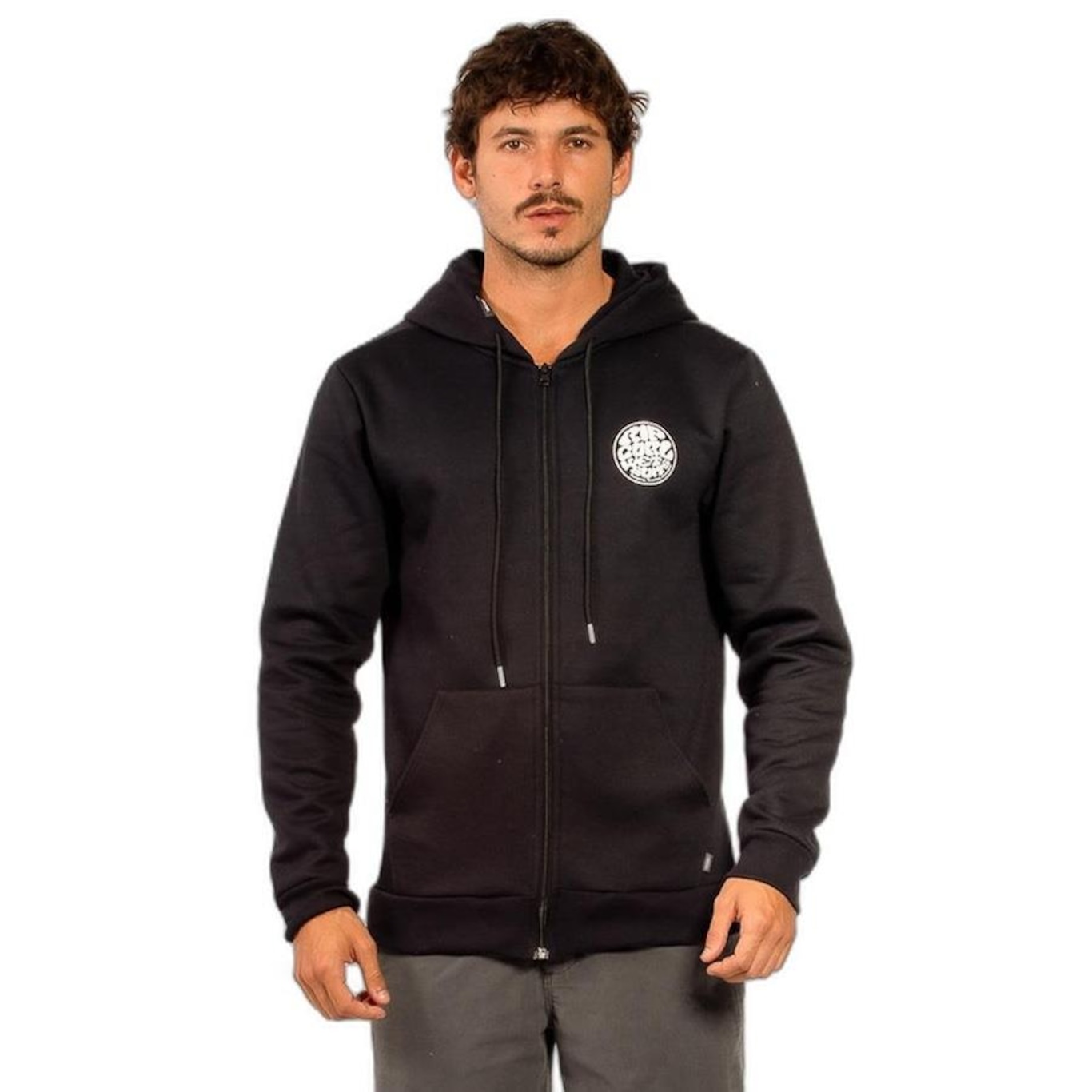 Blusão de Moletom Rip Curl Round Logo Masculino - Foto 1