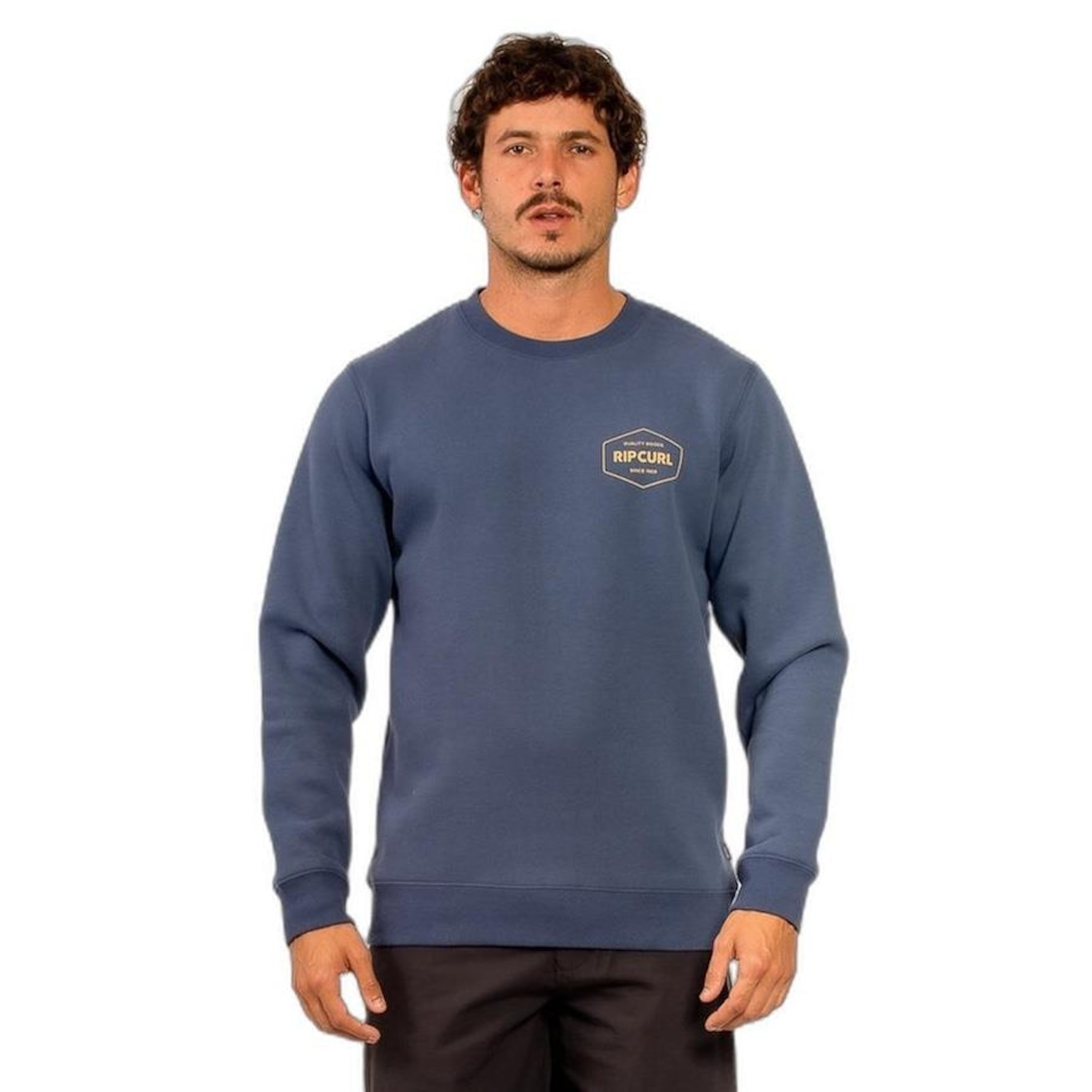 Blusão de Moletom Rip Curl Classic Surf Stapler Crew - Masculino - Foto 1