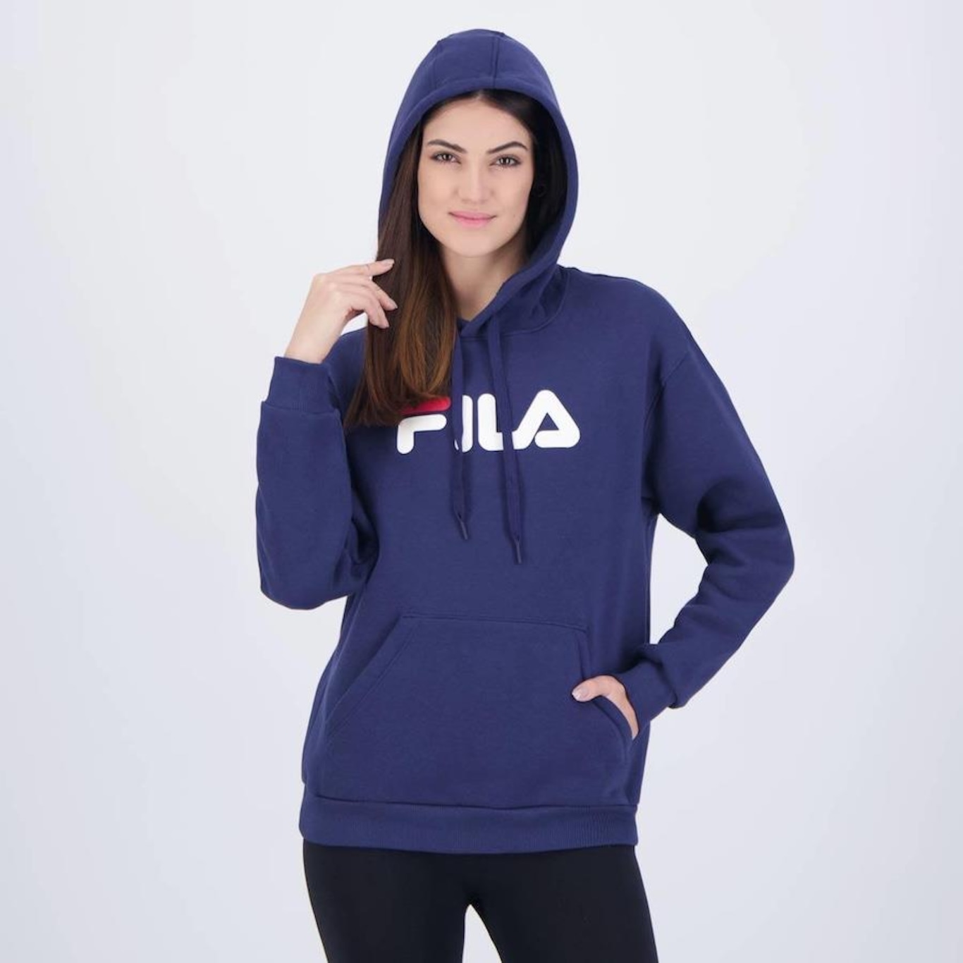 Blusão de Moletom com Capuz Fila Letter Winter - Feminino - Foto 1