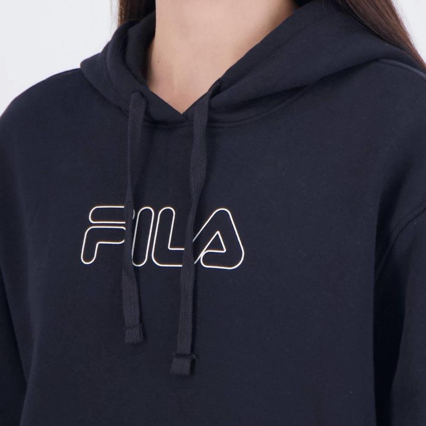 Blusão de Moletom com Capuz Fila Letter Winter Outline - Feminino - Foto 5