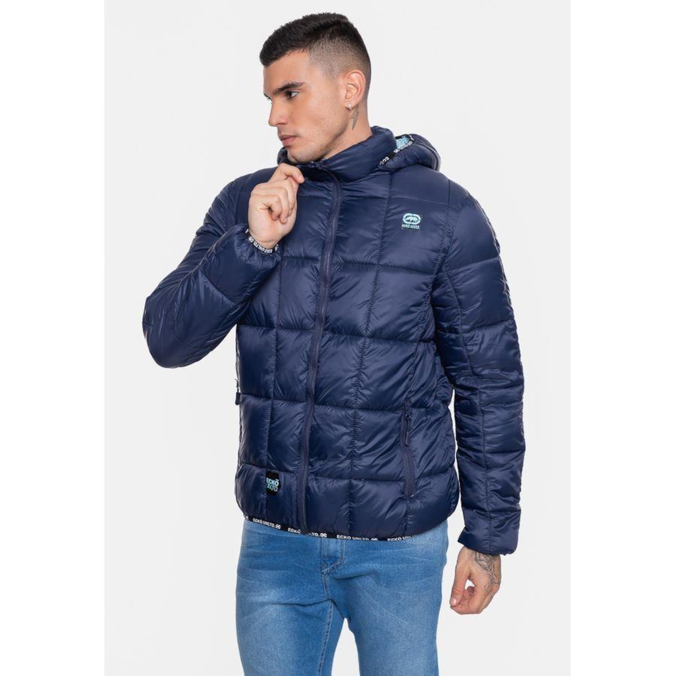 Jaqueta com Capuz Ecko Bomber - Masculina - Foto 4