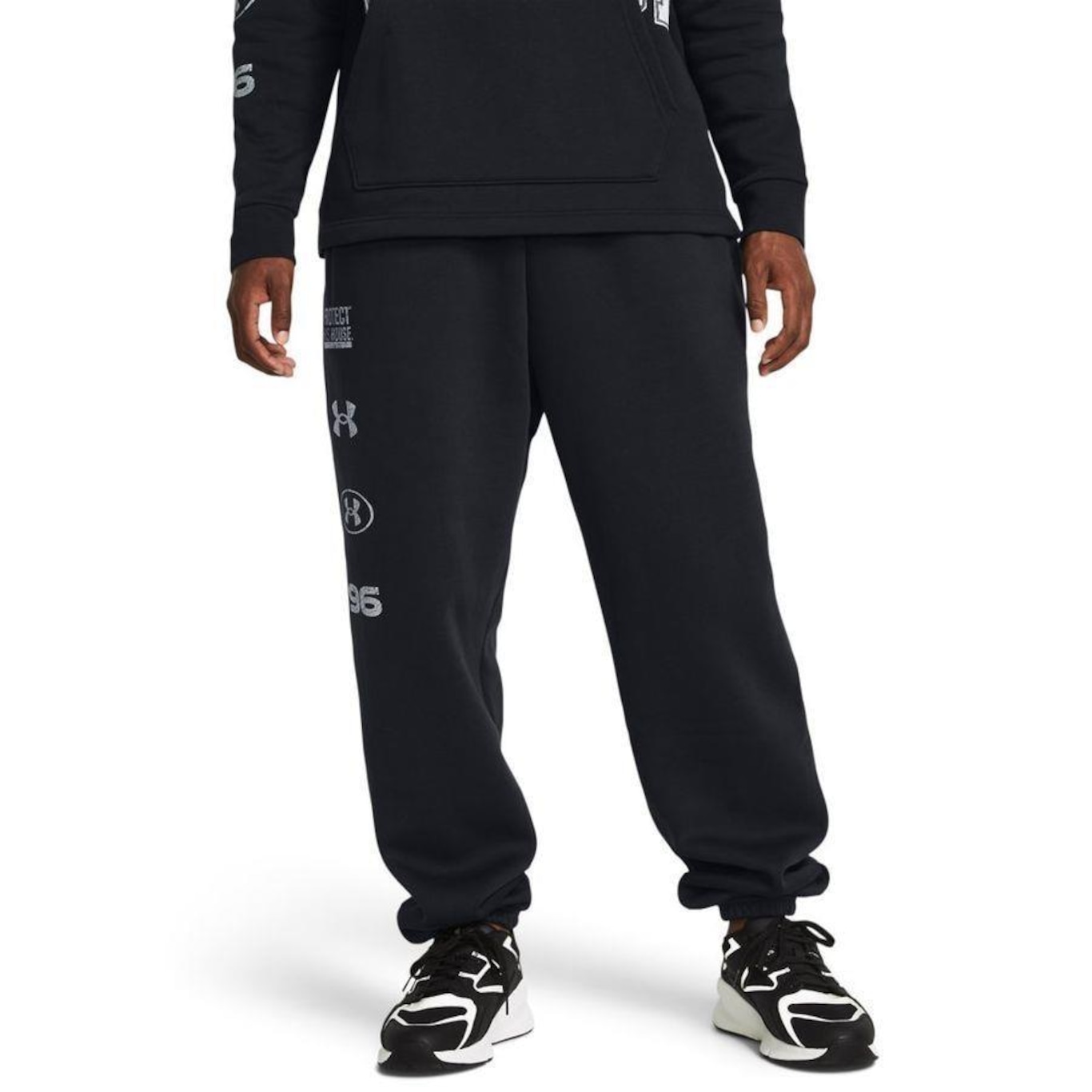 Calça Fleece Under Armour Essential Icon Puddle - Masculina - Foto 1