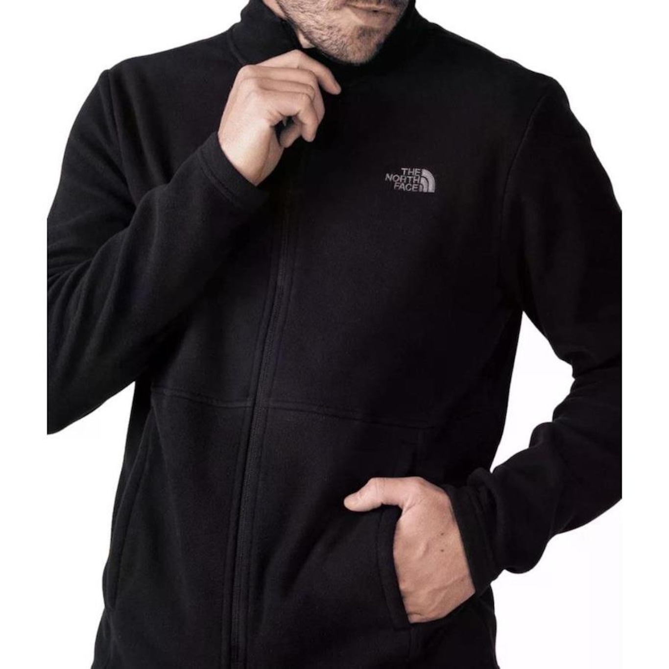 Blusão de Moletom Fleece The North Face Tka Glacier Full Ziper - Masculina - Foto 1