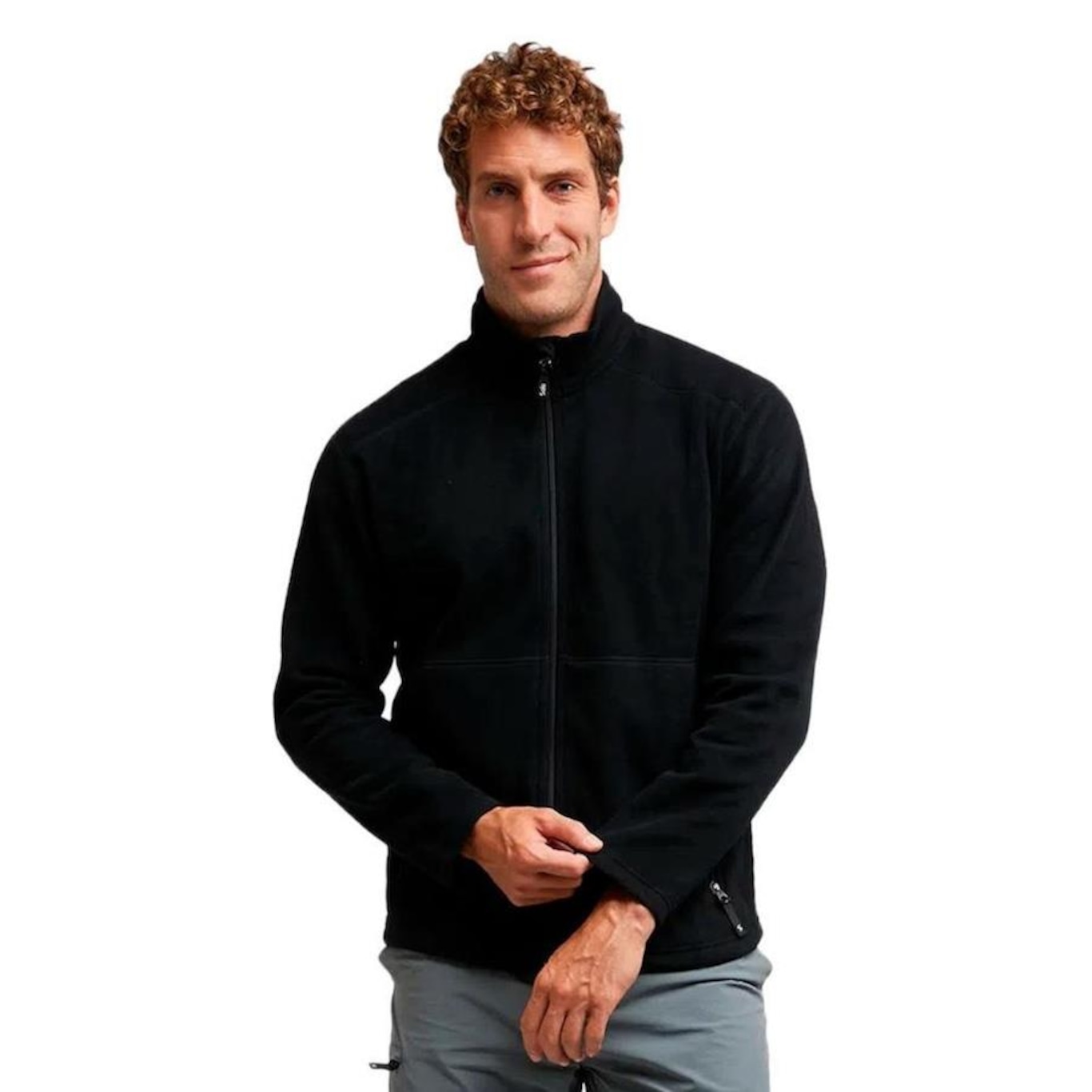 Jaqueta sem Capuz Solo Microfleece II - Masculina - Foto 1