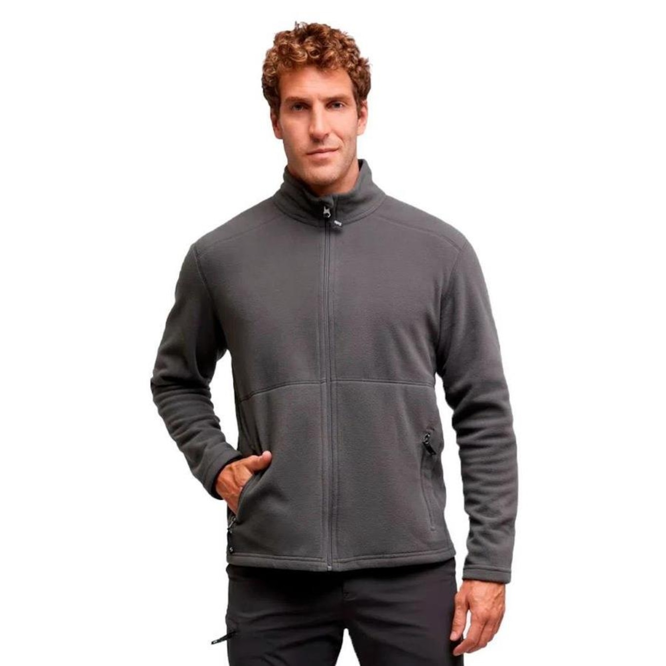 Jaqueta sem Capuz Solo Microfleece II - Masculina - Foto 1