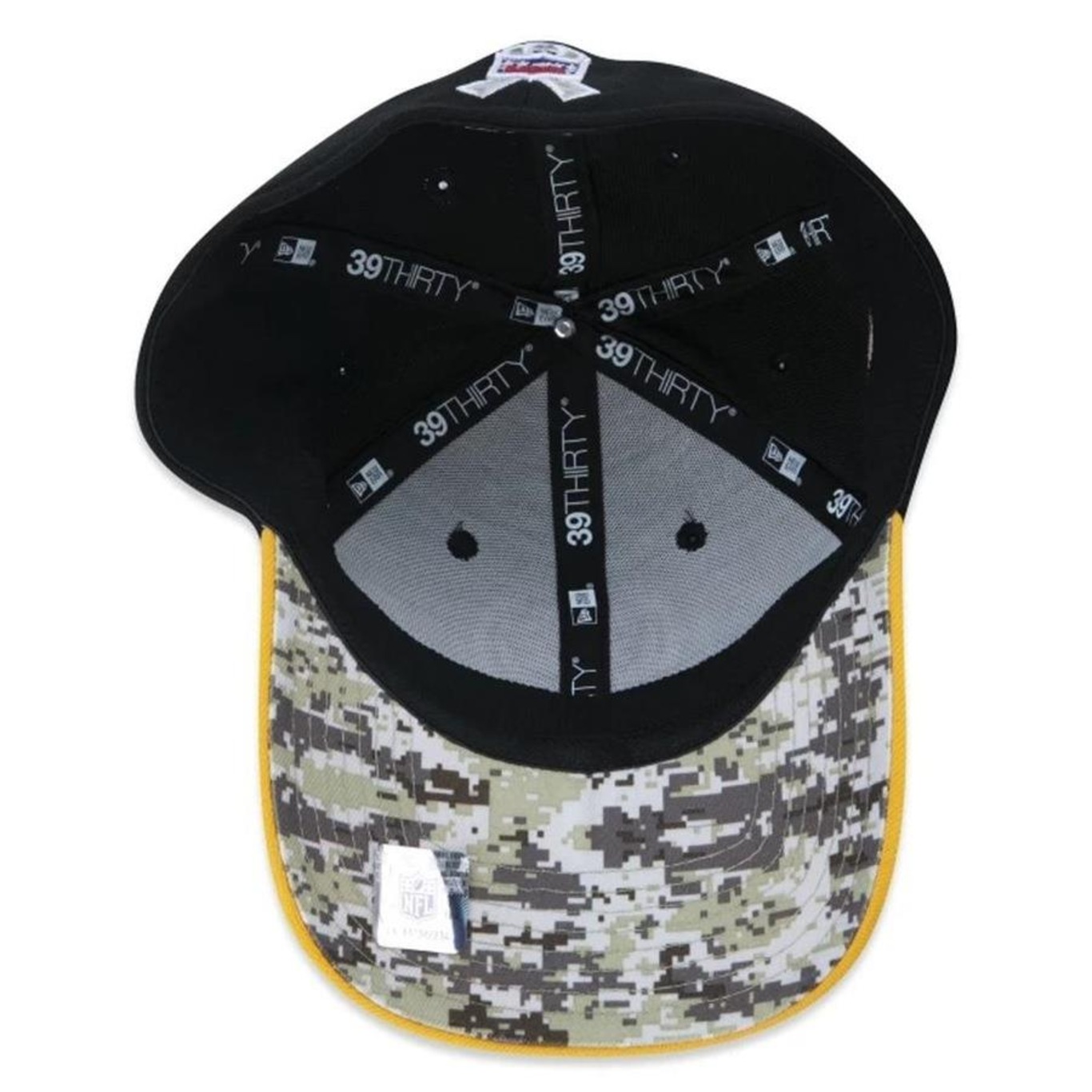 Boné Aba Curva New Era 3930 Pittsburgh Steelers Salute To Service - Fechado - Adulto - Foto 5