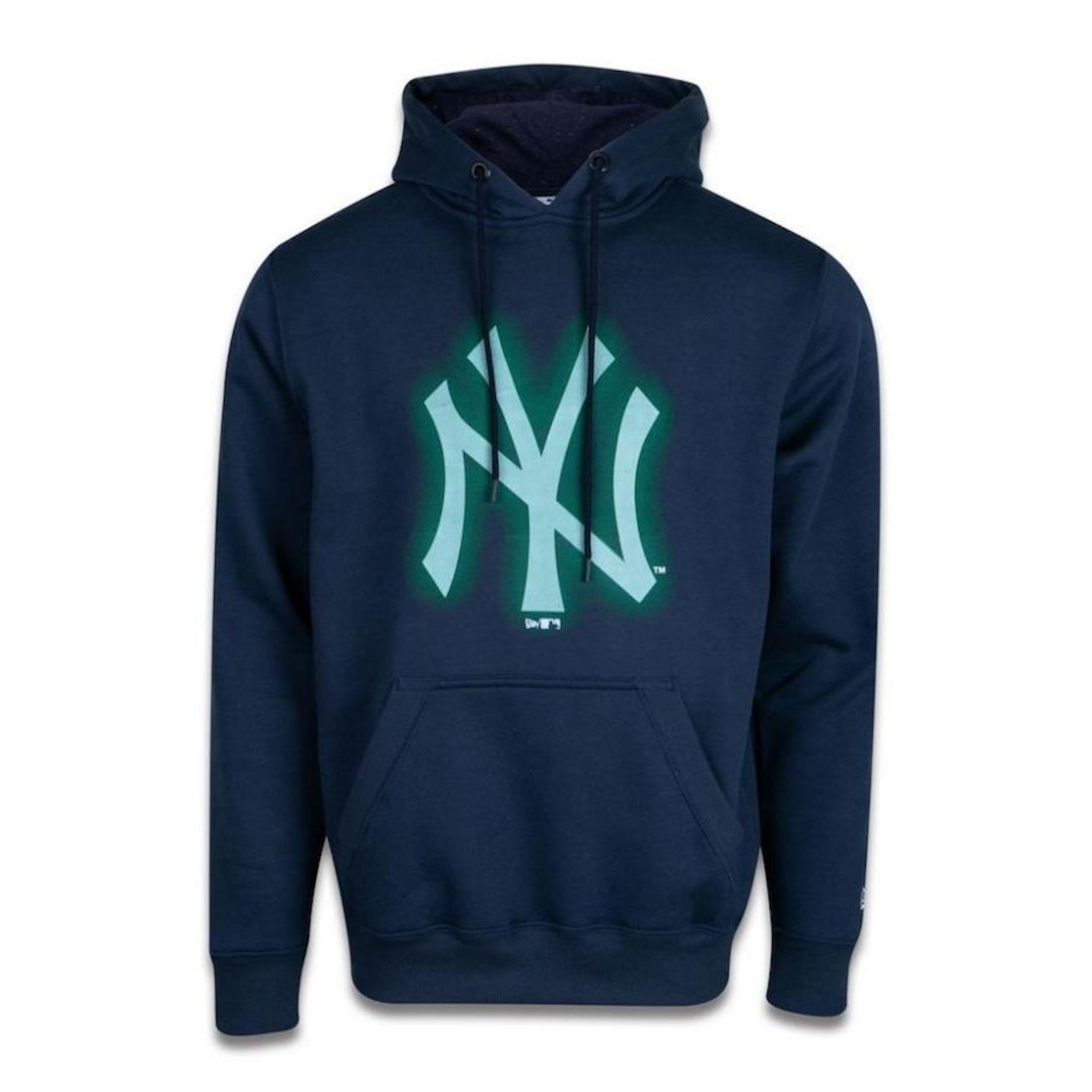 Blusão de Moletom Canguru New Era New York Yankees Mlb Space Glow - Masculino - Foto 1