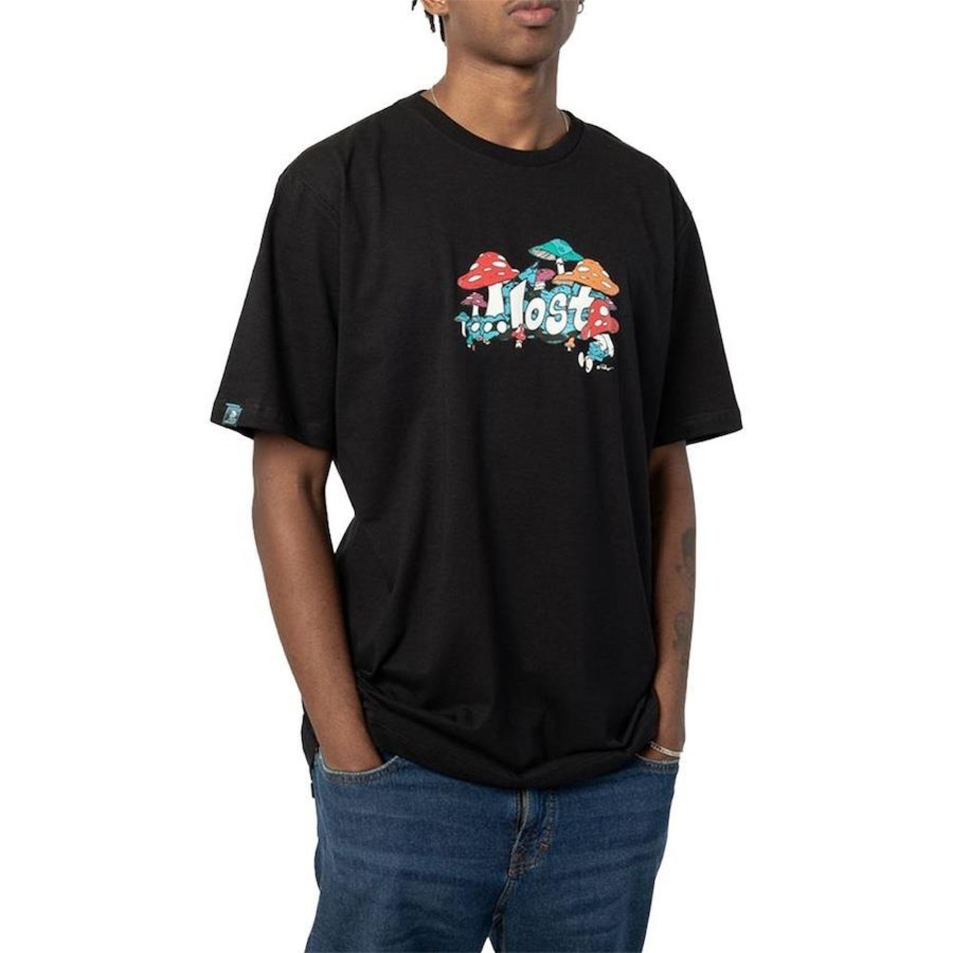 Camiseta Lost Mushroom Smurfs - Masculina - Foto 1