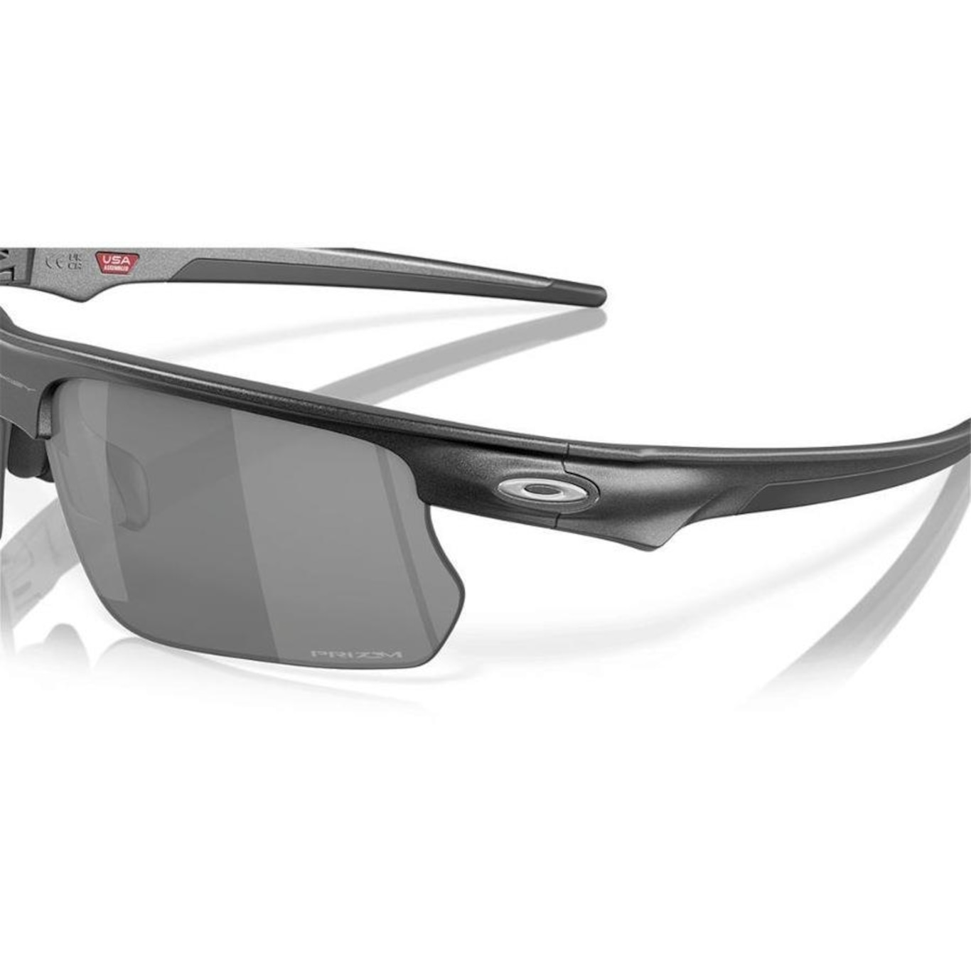 Óculos de Sol Unissex Oakley Bisphaera Steel Prizm Black Lancamento - Foto 2