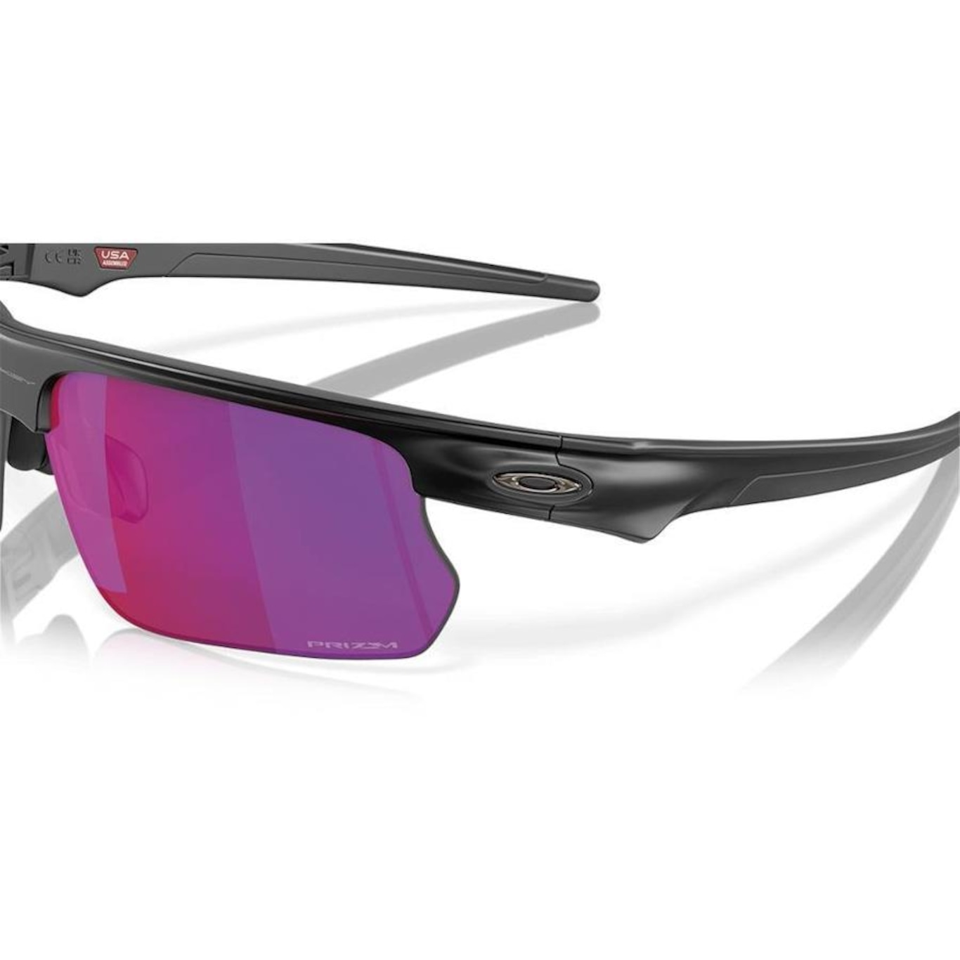 Óculos de Sol Unissex Oakley Bisphaera Matte Black Prizm Road - Foto 3