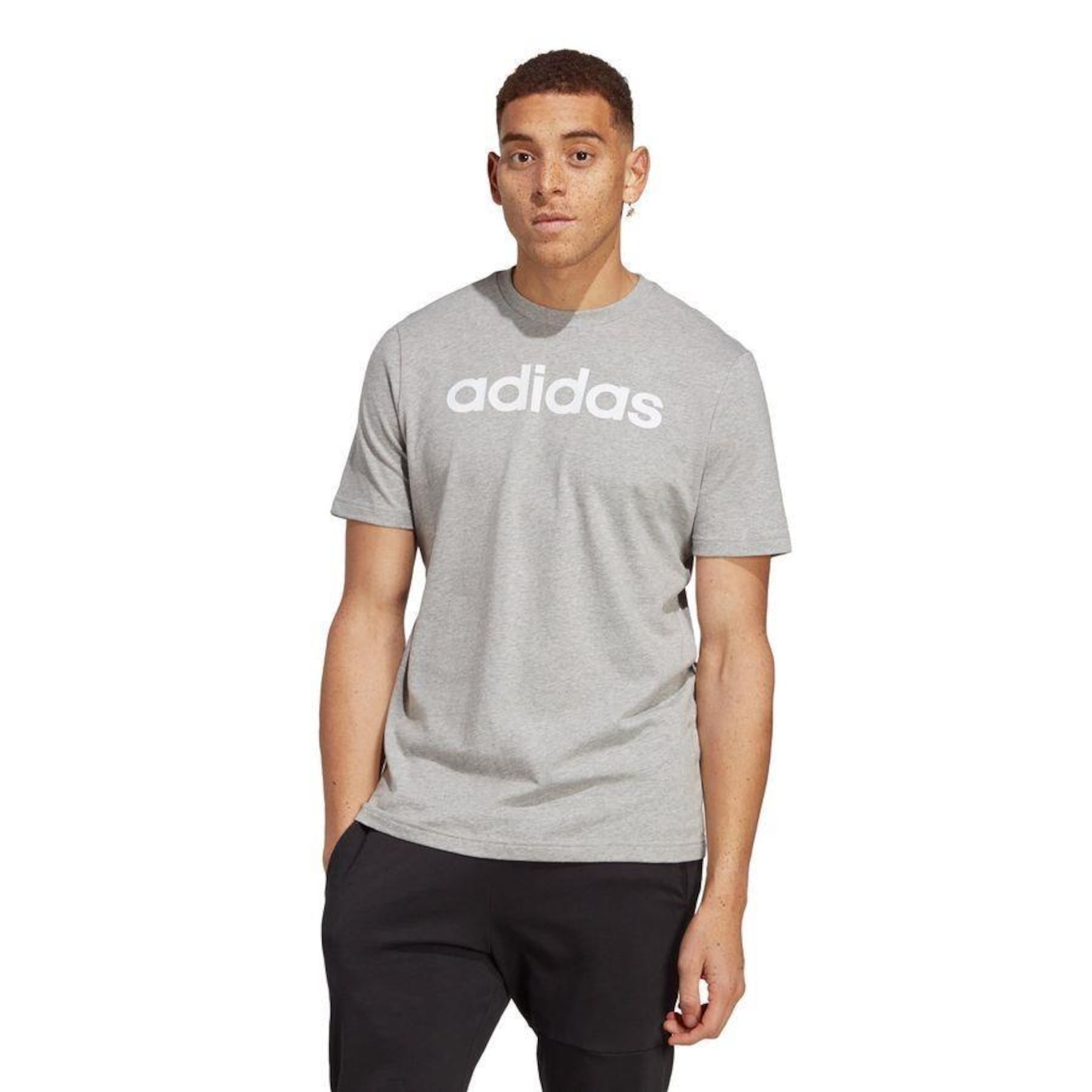 Camiseta adidas Essentials Linear Embroidered Logo - Masculina - Foto 2