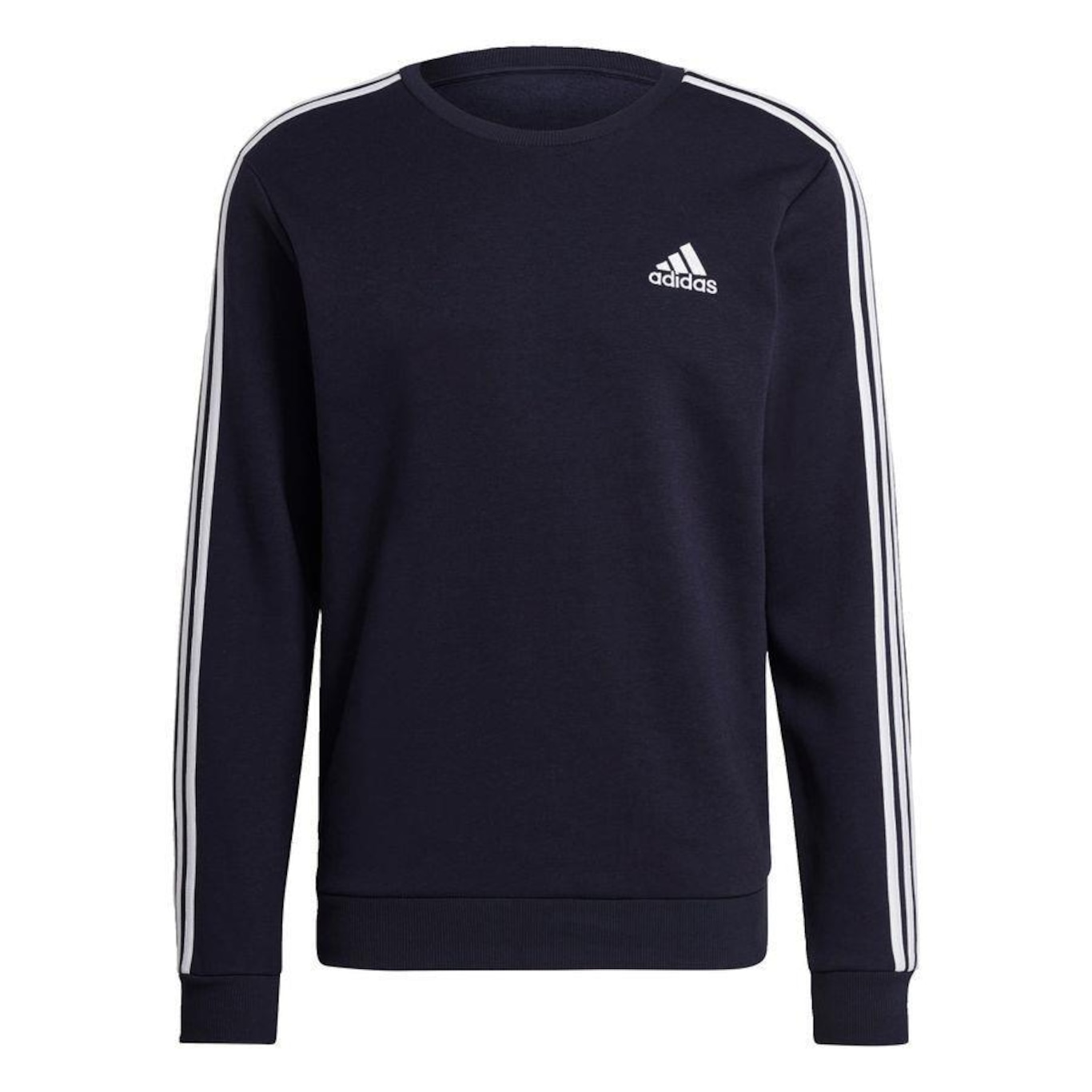 Blusão de Moletom sem Capuz Essentials Fleece 3-Stripes - Masculino - Foto 1