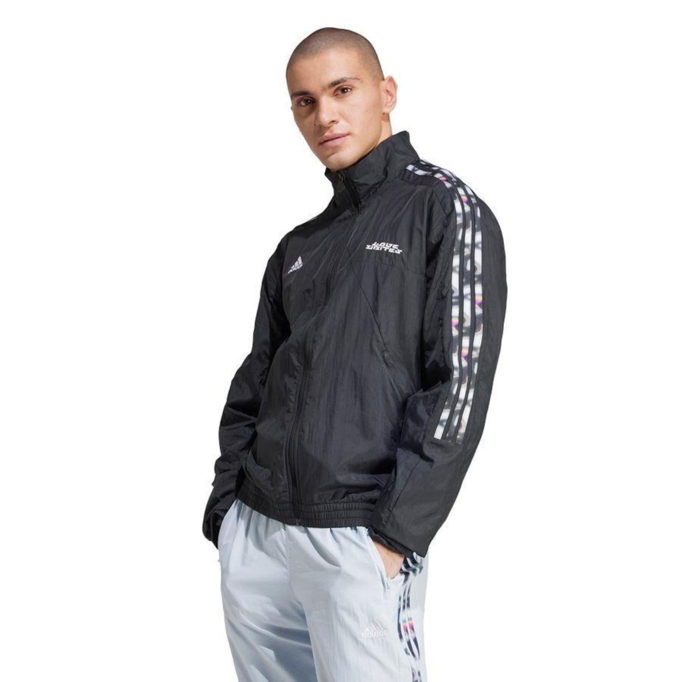 Jaqueta sem Capuz adidas Pride Tiro - Masculina - Foto 2