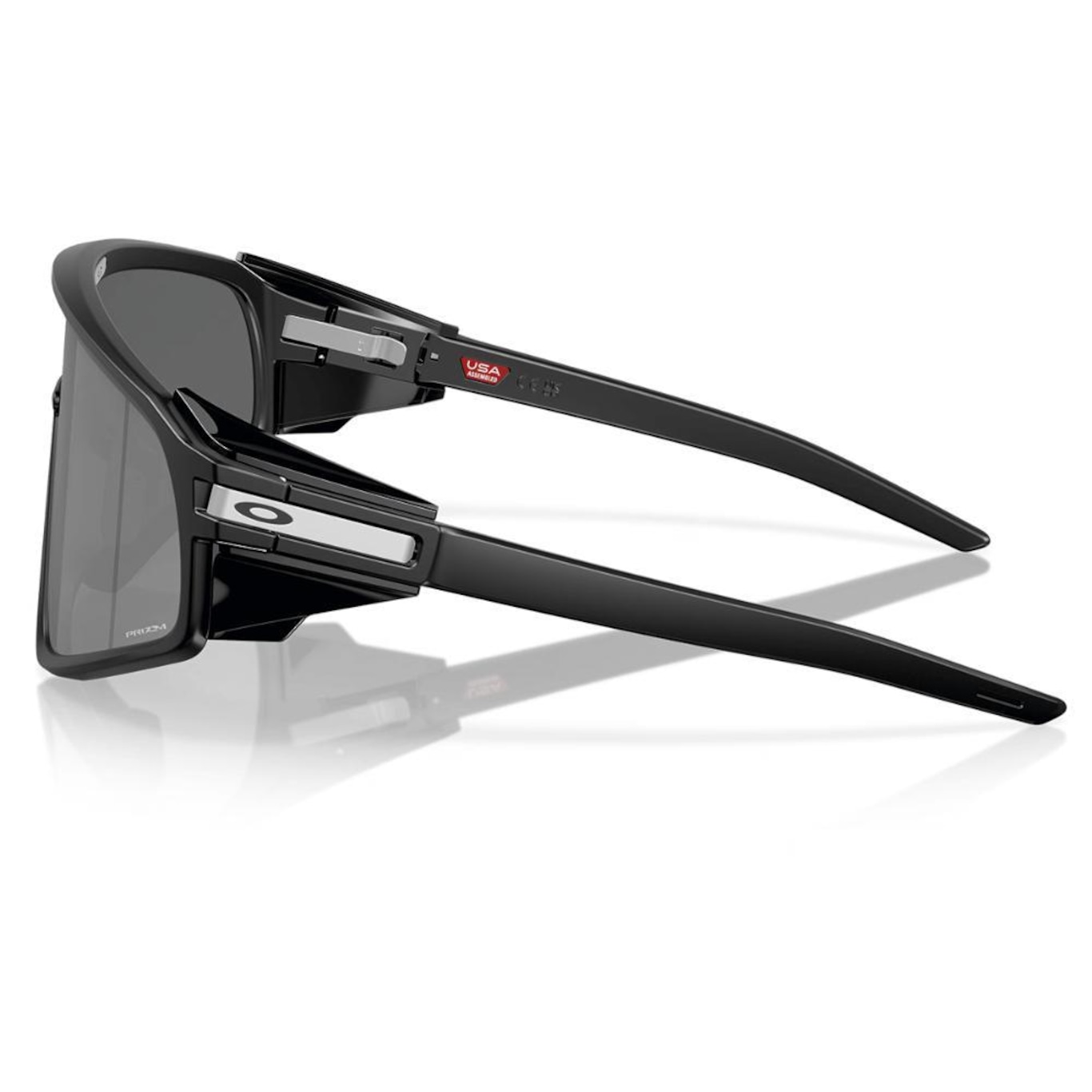 Óculos de Sol Unissex Oakley Latch Panel Matte Black Prizm Black - Foto 3