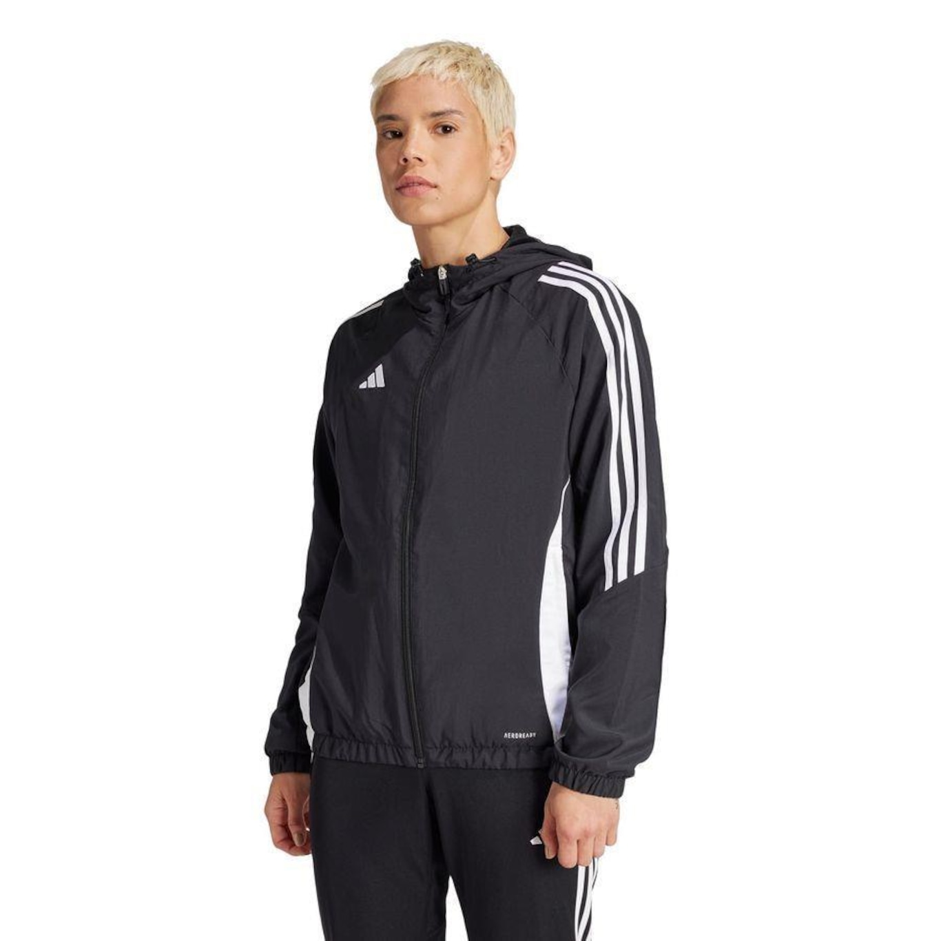 Jaqueta Corta Vento com Capuz adidas Tiro 24 - Feminina - Foto 2