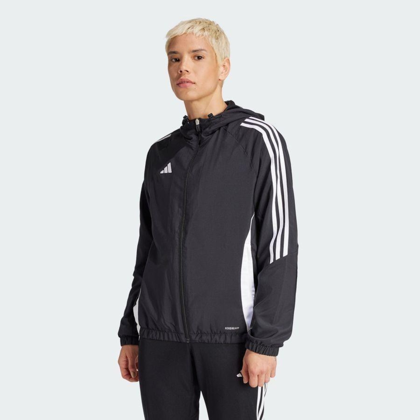 Jaqueta Corta Vento com Capuz adidas Tiro 24 - Feminina - Foto 1