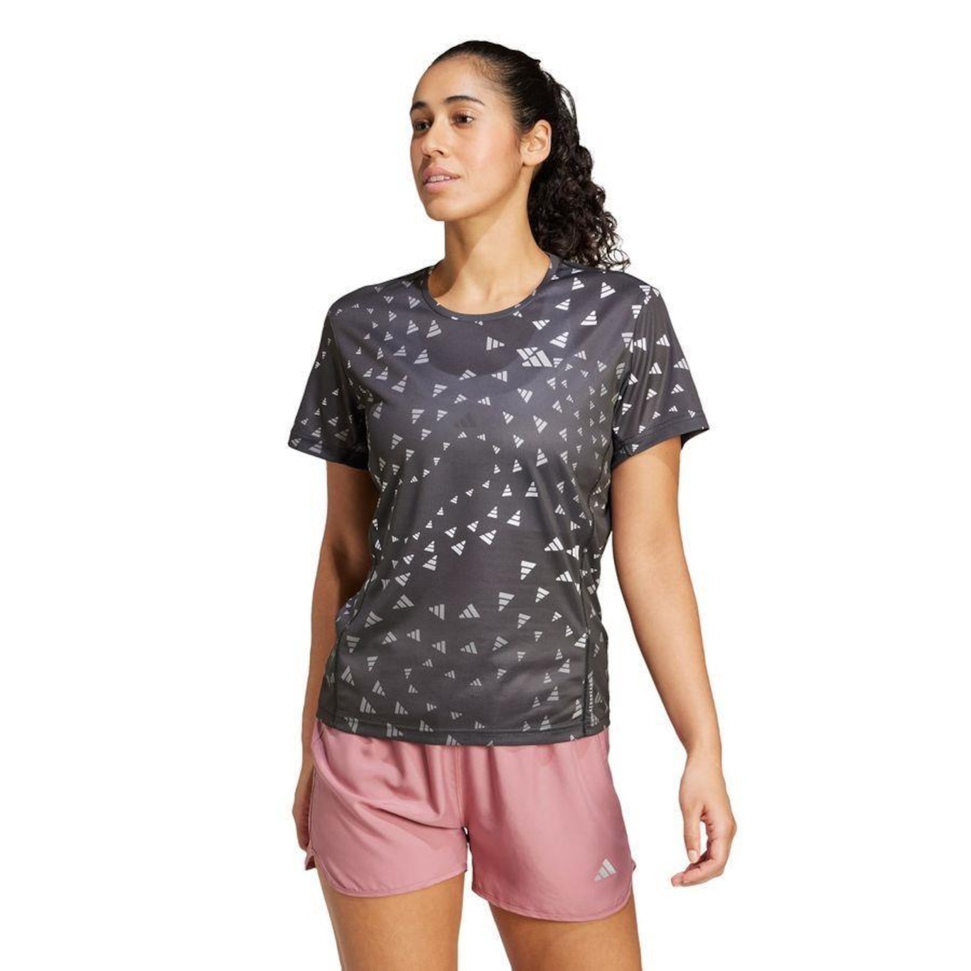 Camiseta adidas Estampada Aeroready - Feminina - Foto 2