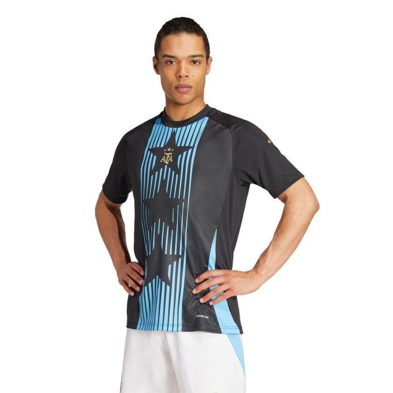 Camisa Pré-Jogo da Argentina adidas - Masculina - Foto 2