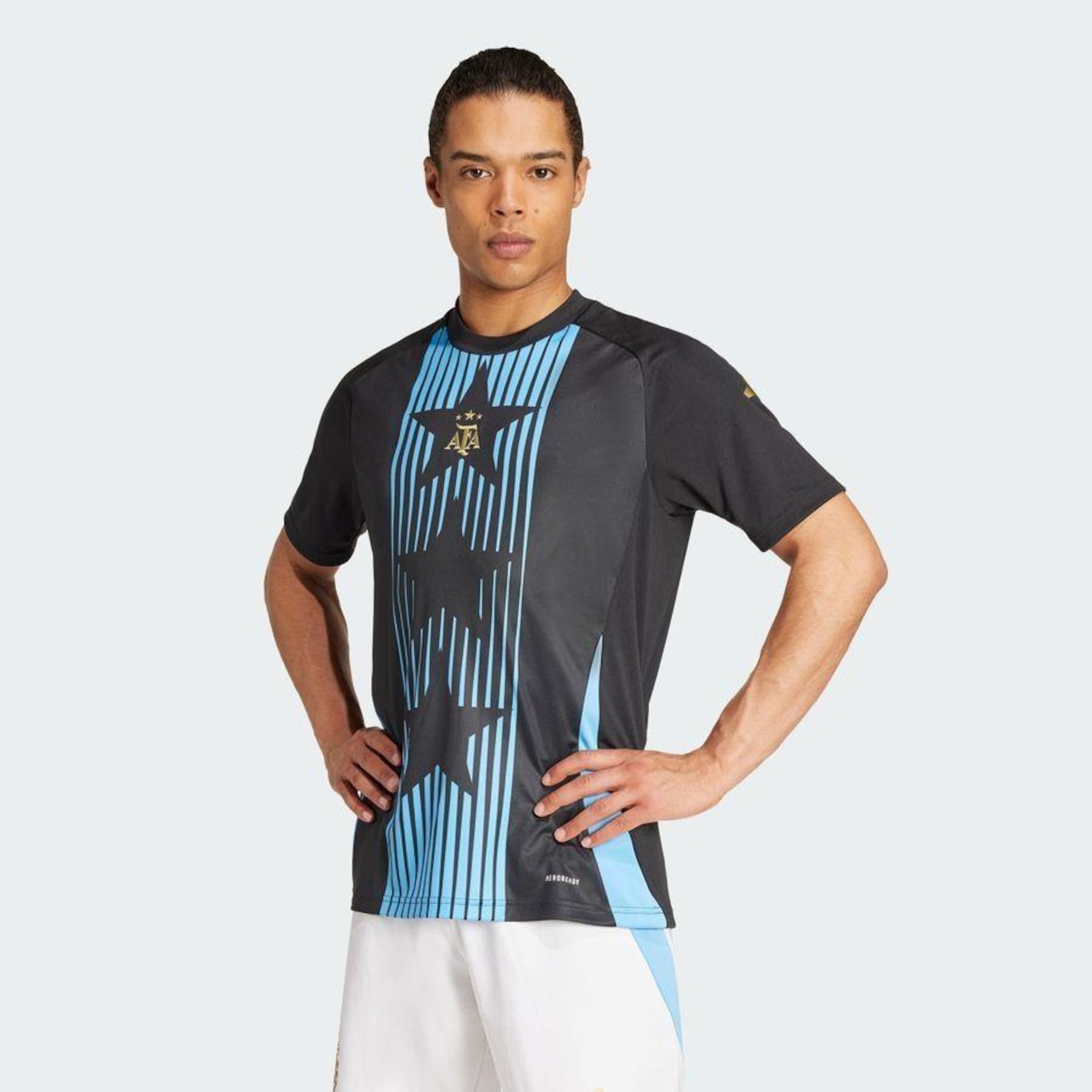 Camisa Pré-Jogo da Argentina adidas - Masculina - Foto 3