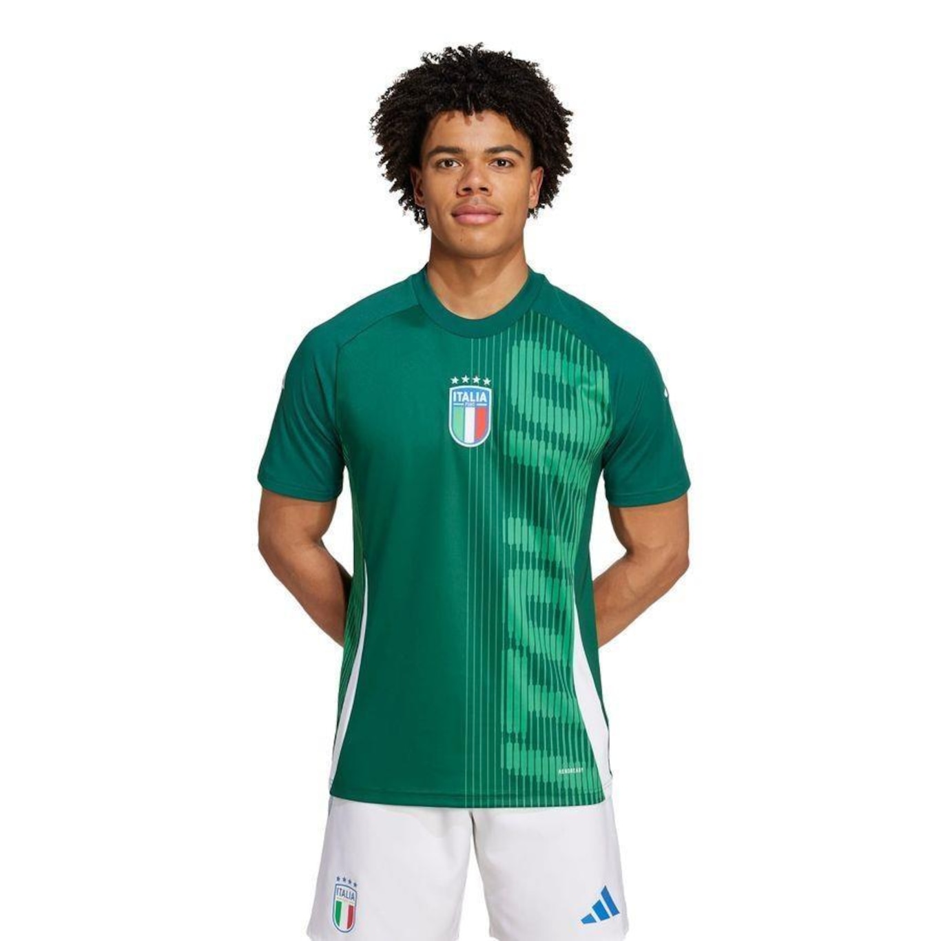 Camisa Pré-Jogo da Itália adidas - Masculina - Foto 2