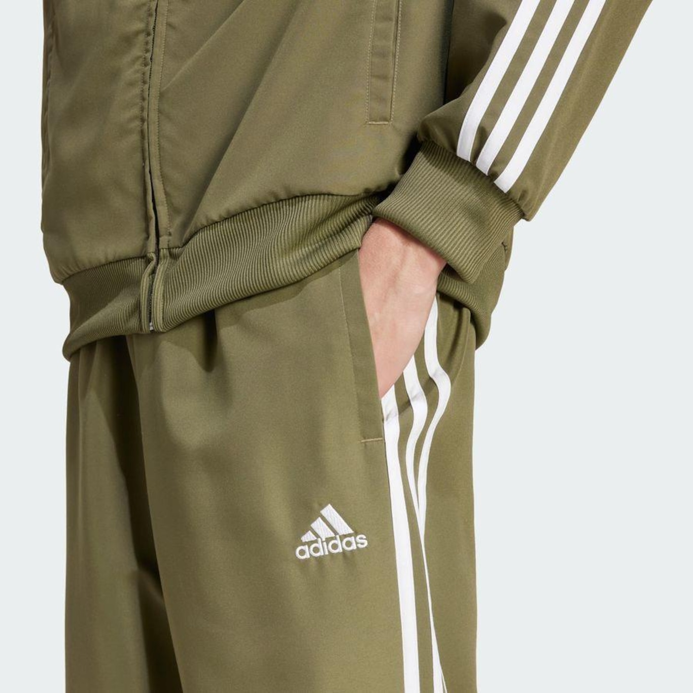 Agasalho sem Capuz adidas Malha 3-Stripes - Masculino - Foto 5