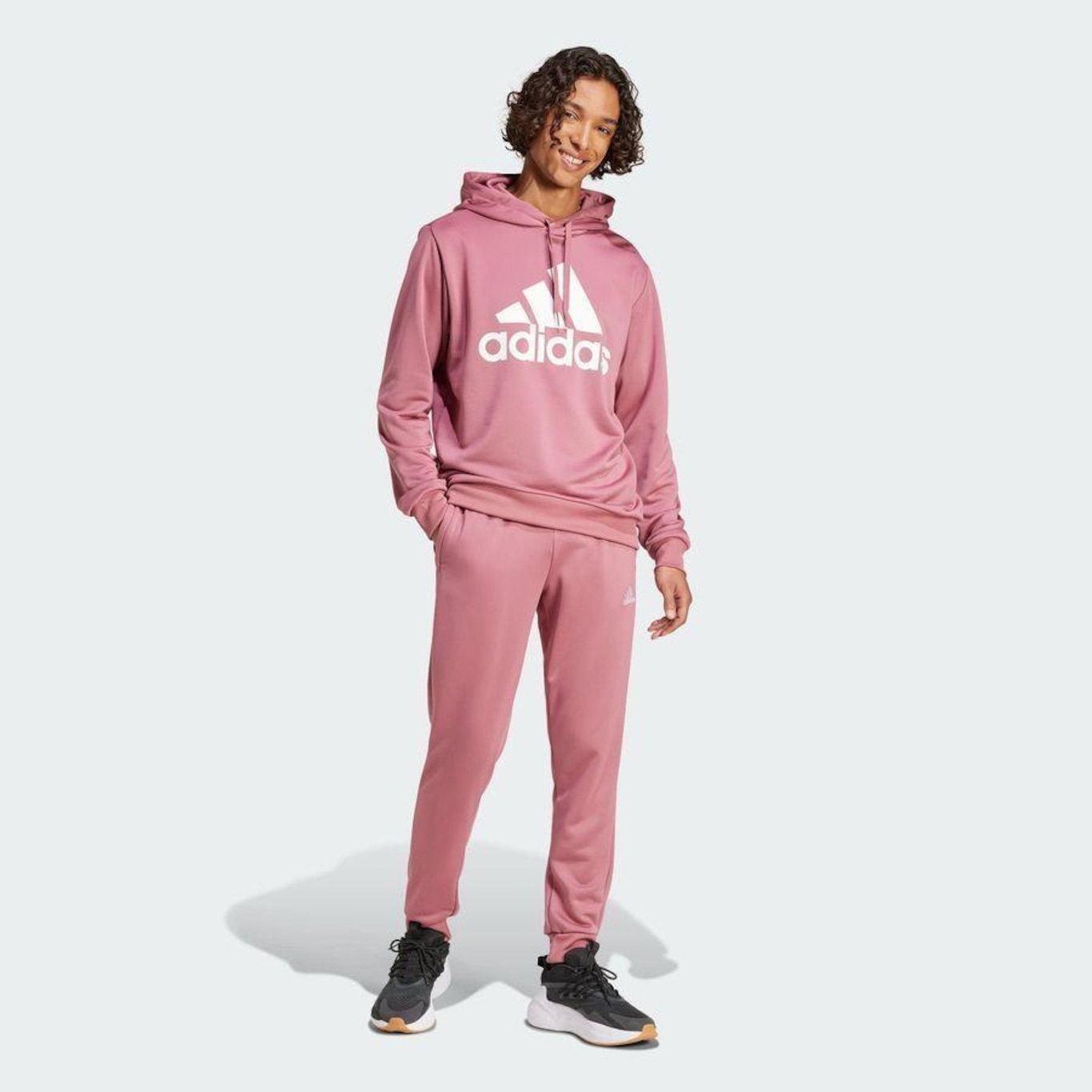 Agasalho de Moletinho com Capuz adidas Sportswear - Masculino - Foto 4