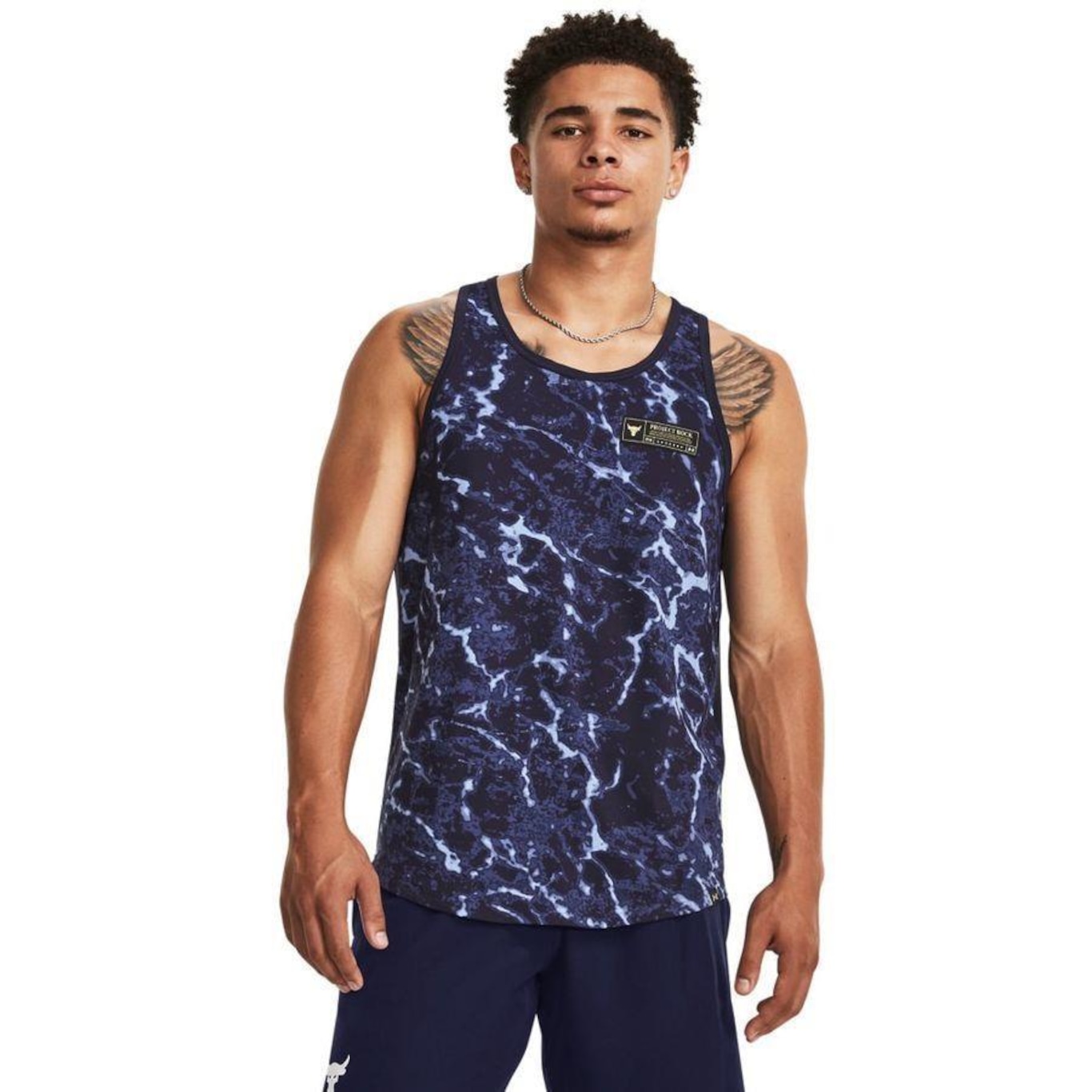 Camiseta Regata de Treino Under Armour Project Rock Isochill - Masculina - Foto 1