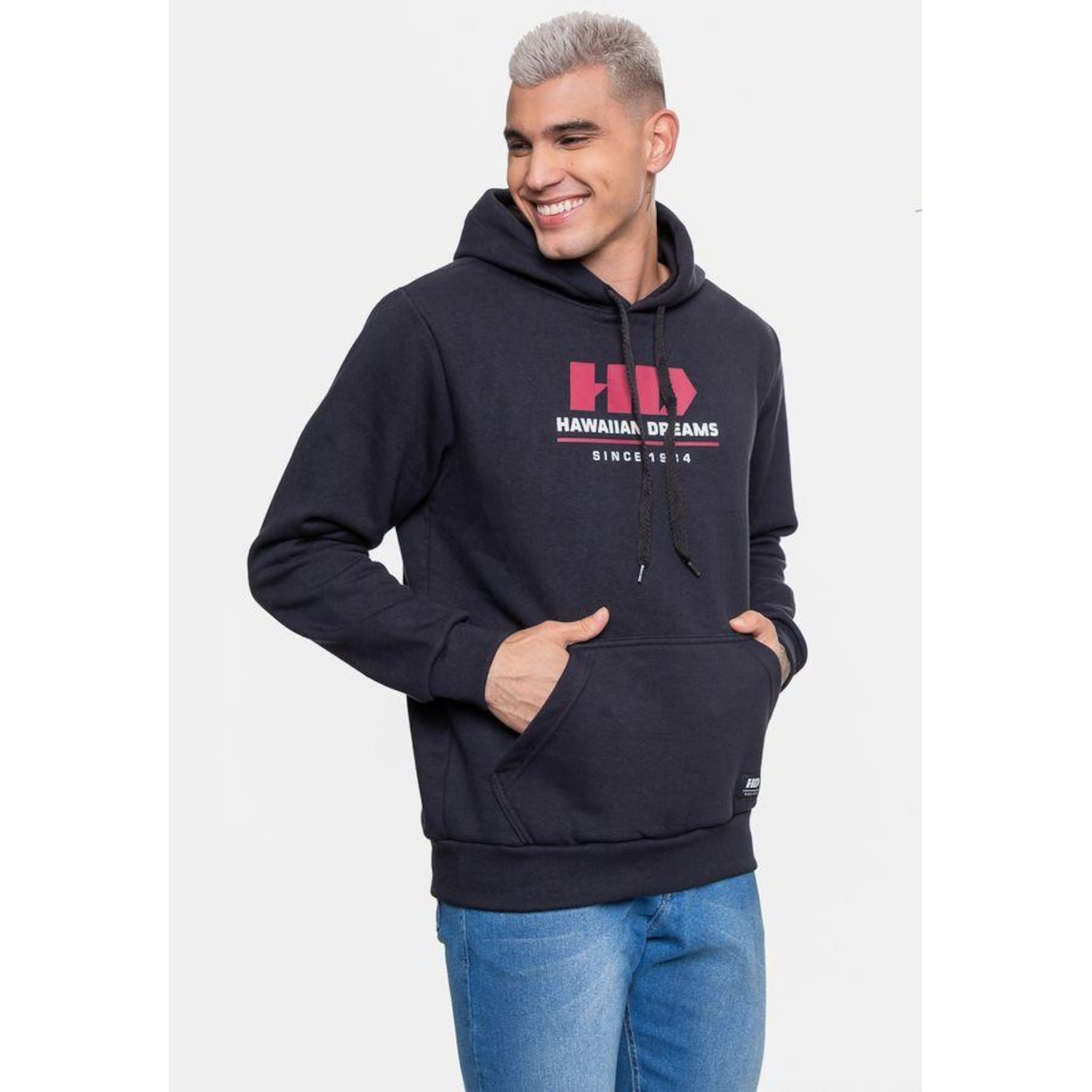 Blusão de Moletom com Capuz Hd Basic - Masculino - Foto 4