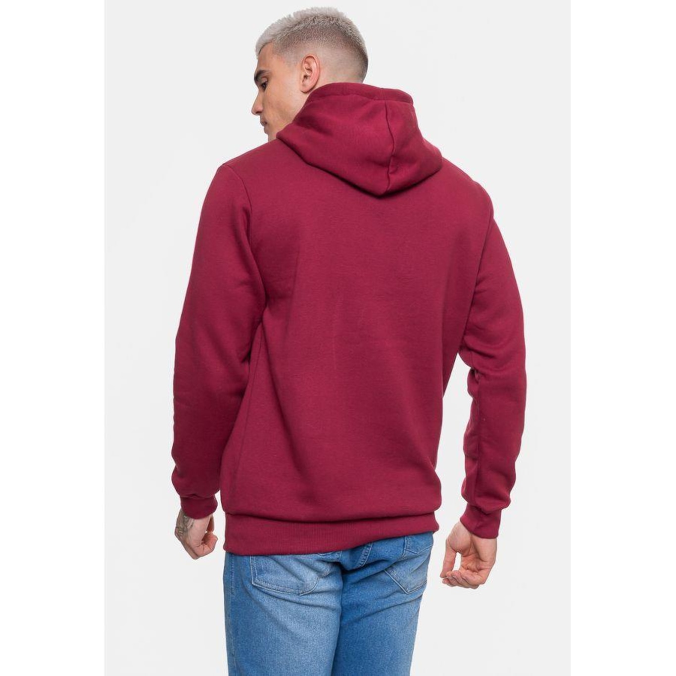 Blusão de Moletom com Capuz Hd Basic Chamberry - Masculino - Foto 2