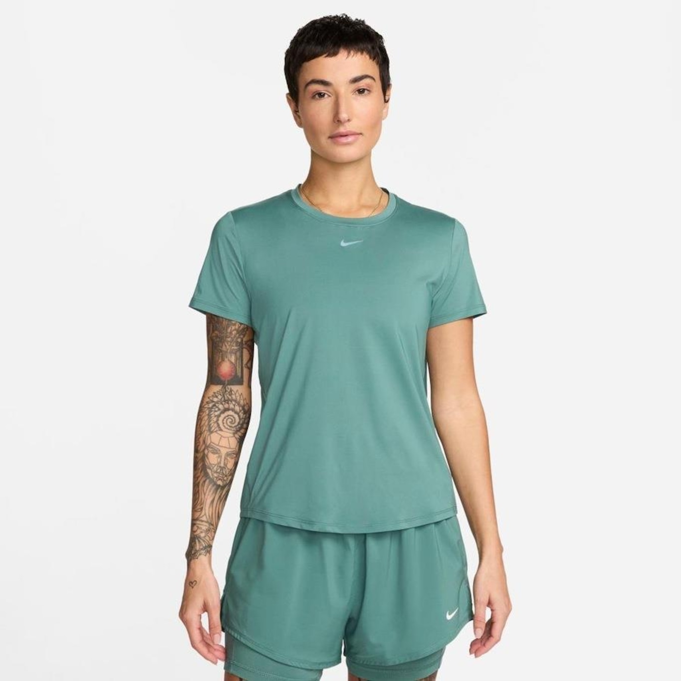 Camiseta Feminina Nike Manga Curta Dri-fit One Classic - Foto 1