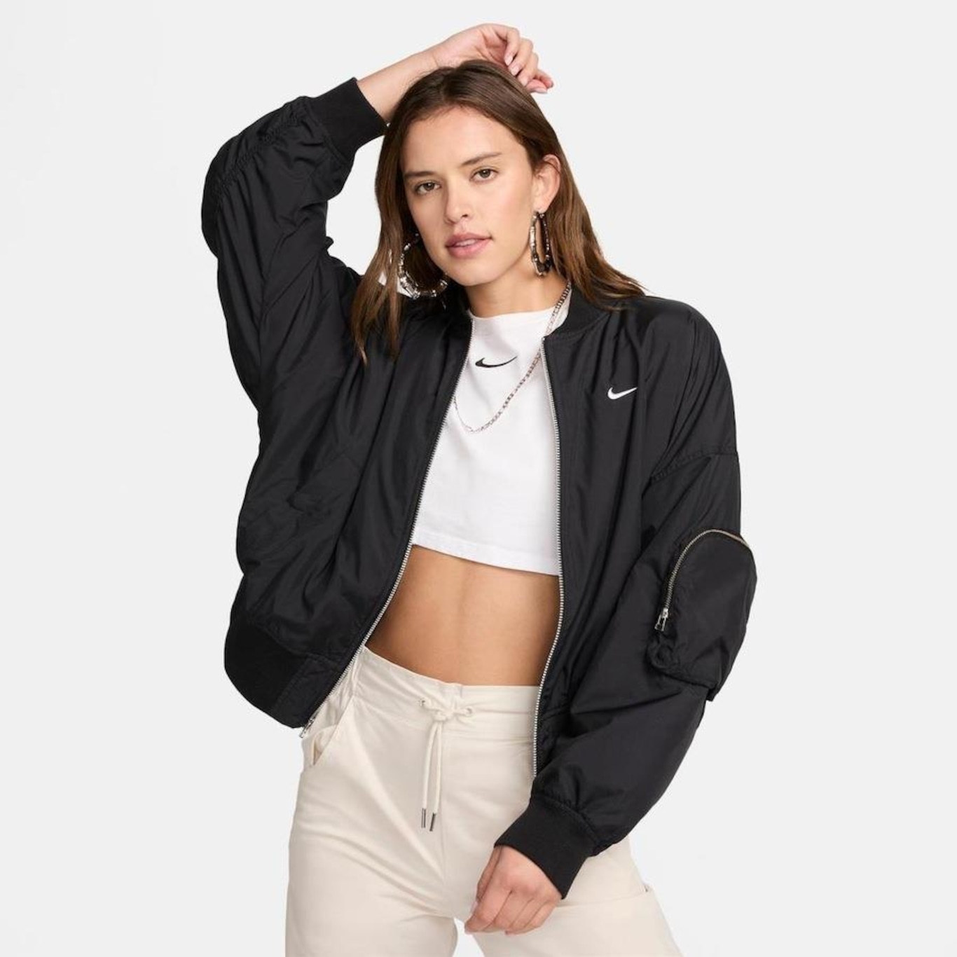 Jaqueta Nike Sportswear Essentials Bomber - Feminina - Foto 1