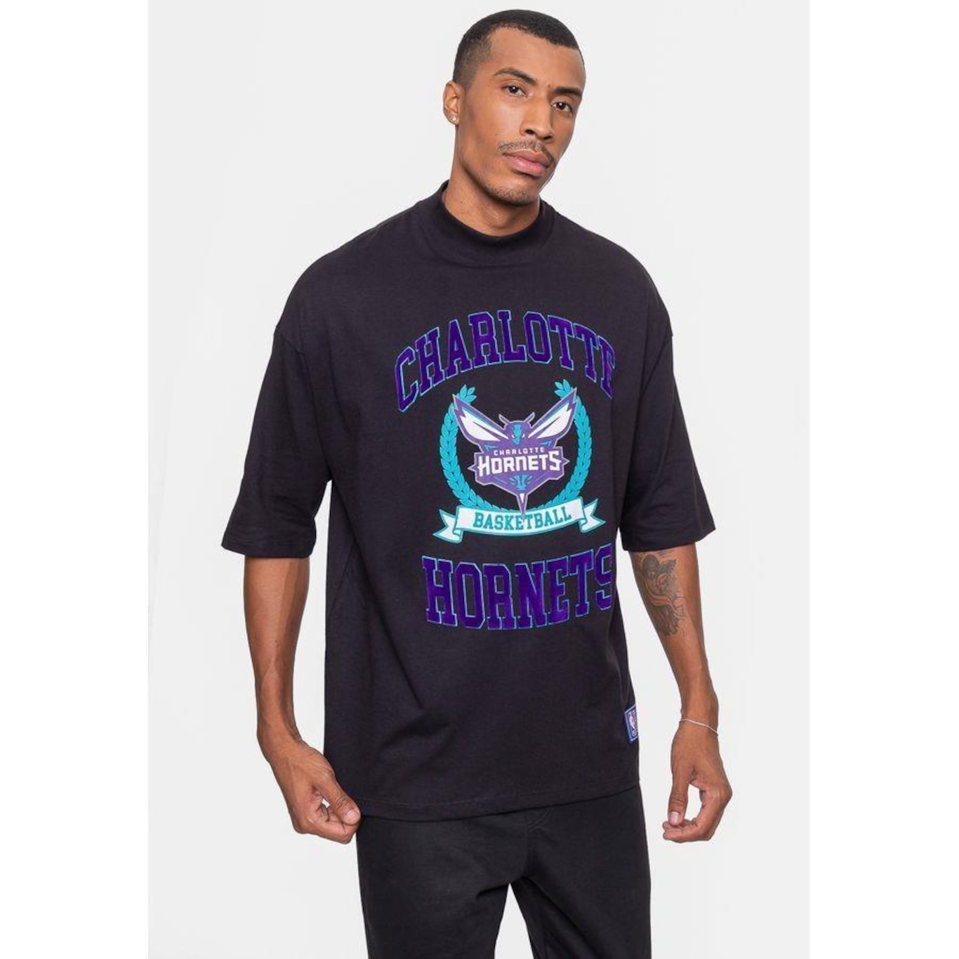 Camiseta Nba Armonial Charlotte Hornets - Masculina - Foto 1