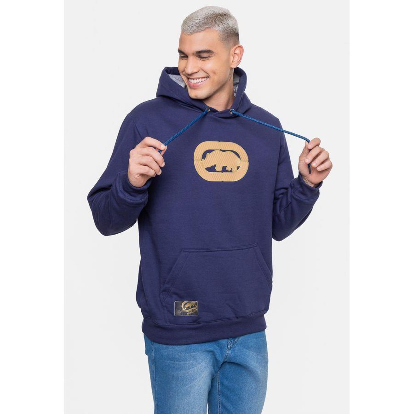 Blusão de Moletom Ecko com Capuz Gold - Masculino - Foto 4