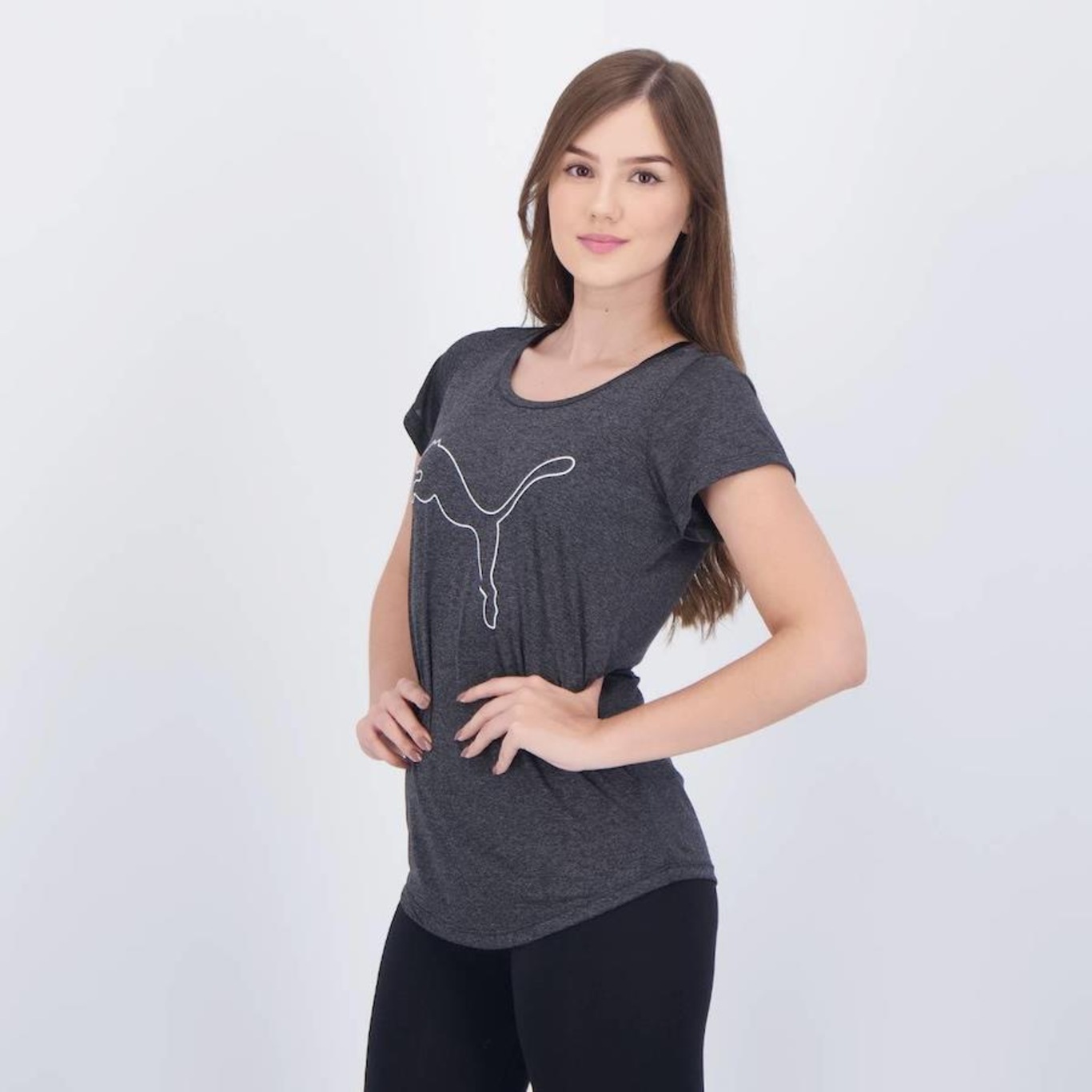 Camiseta Puma Performance Heather Cat - Feminina - Foto 3