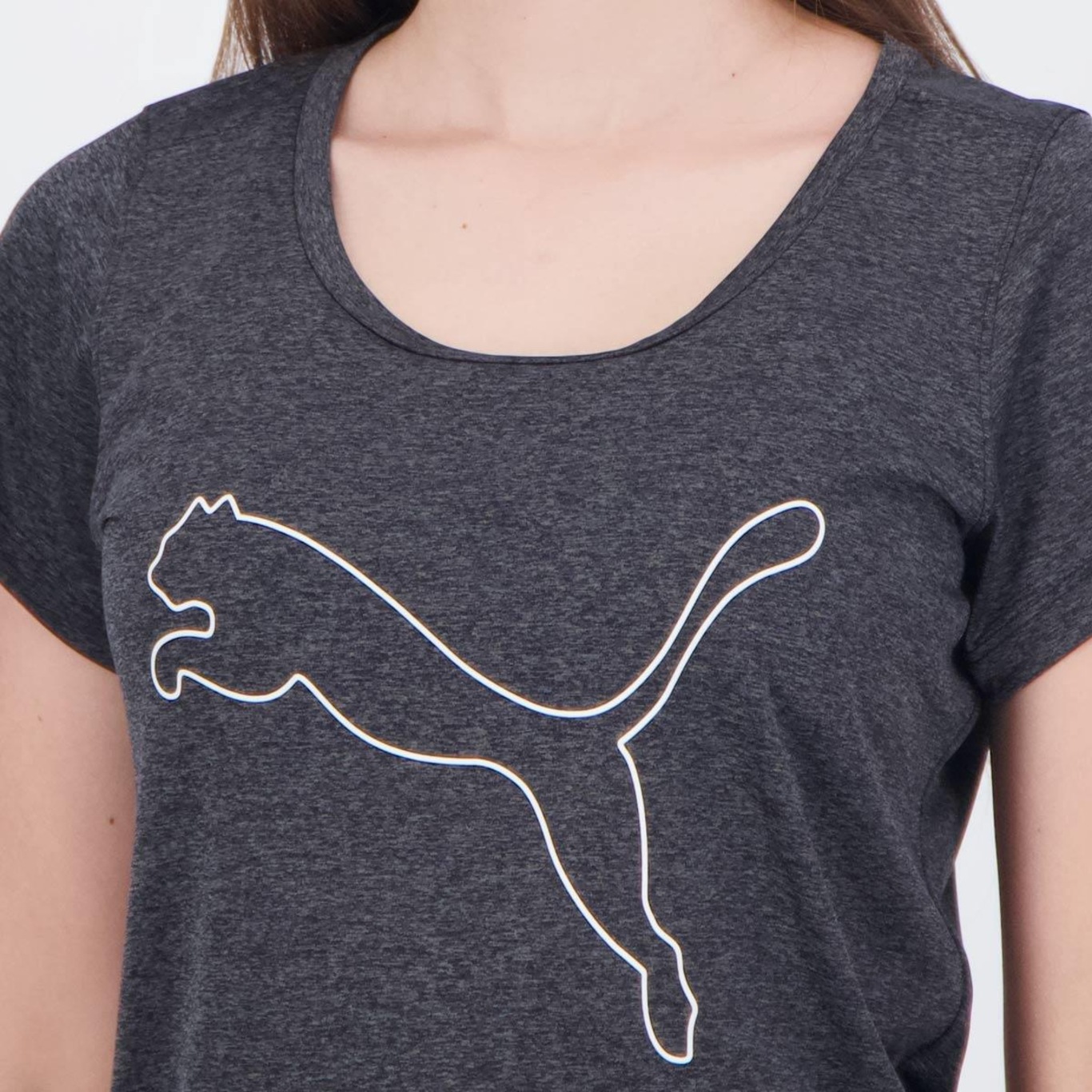 Camiseta Puma Performance Heather Cat - Feminina - Foto 5