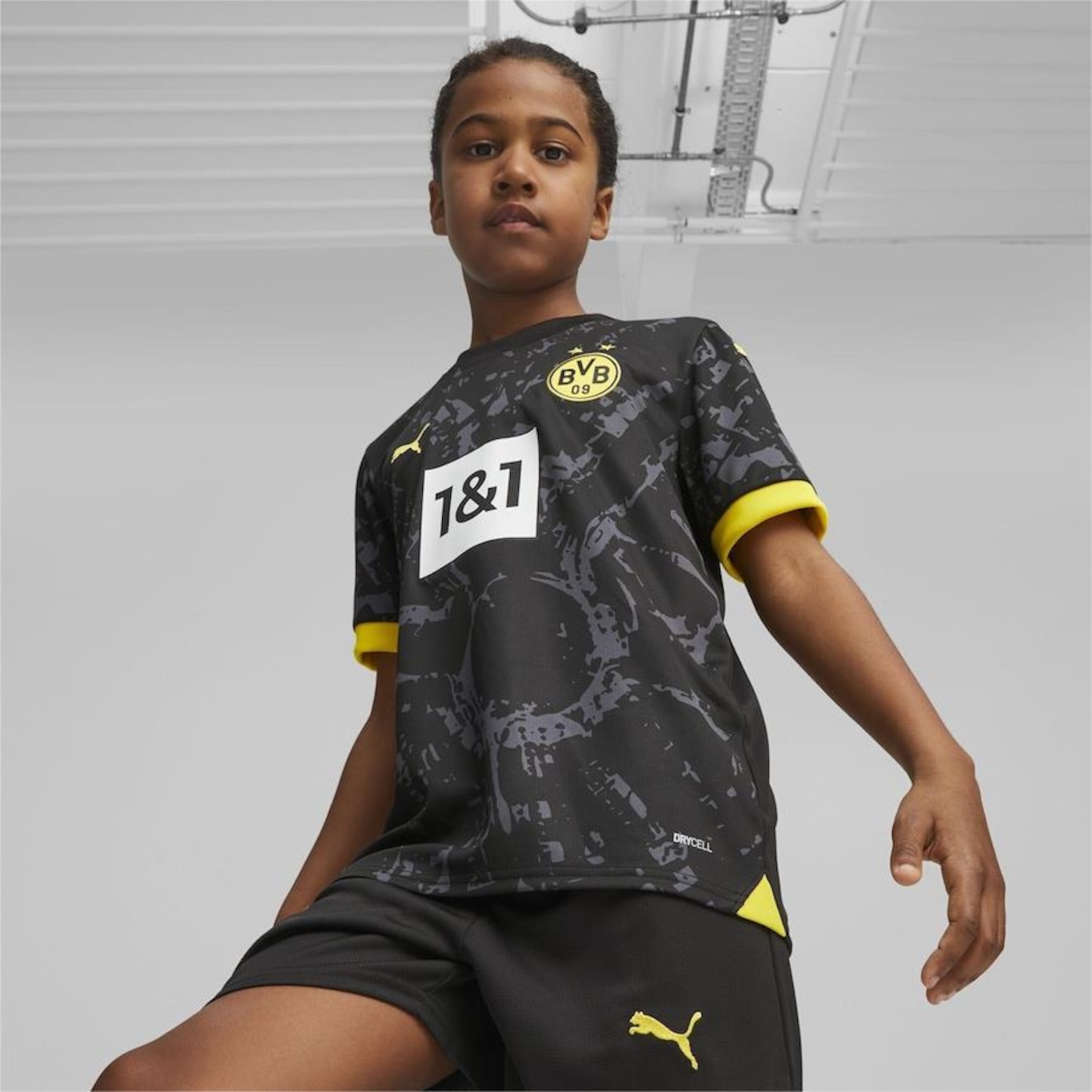 Camisa Borussia Dortmund 23/24 Away Puma - Infantil - Foto 1