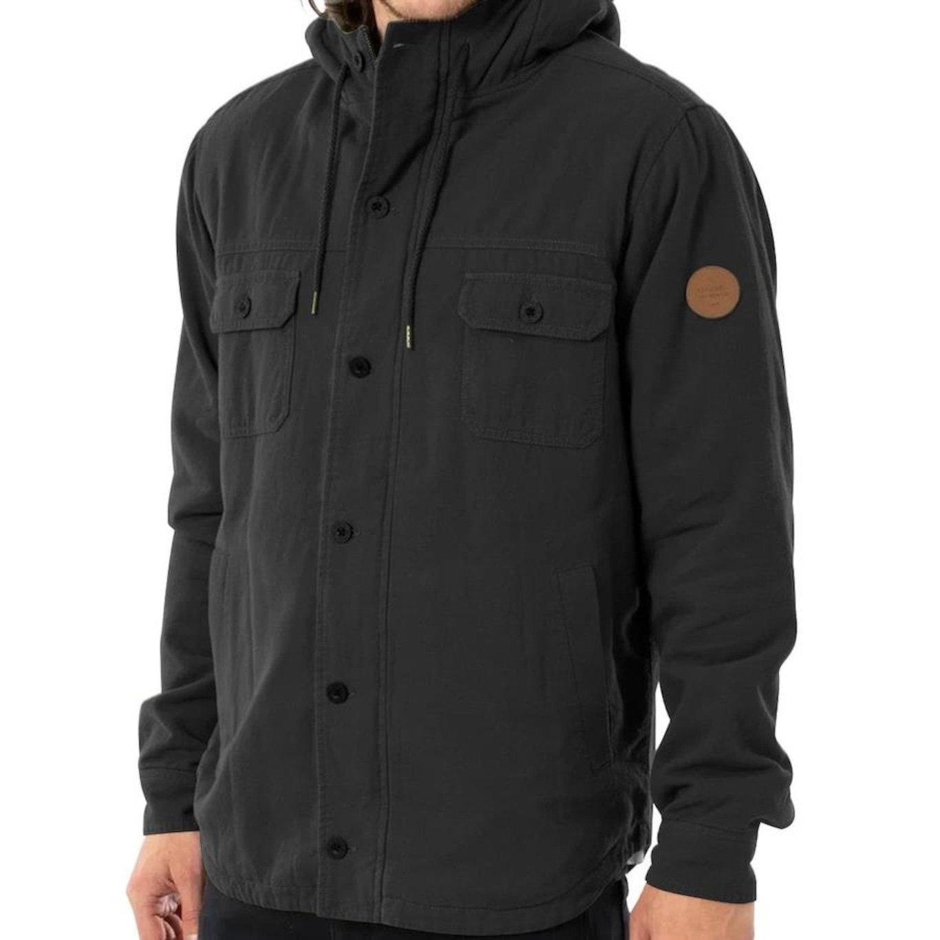 Jaqueta com Capuz Rip Curl Gibbos Jacket com Forro em Sherpa Washed - Masculina - Foto 4