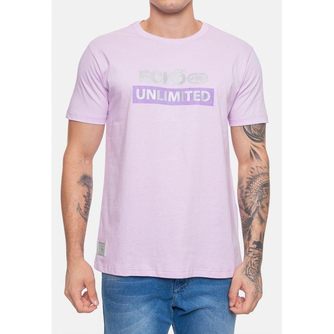 Camiseta Ecko Masculina Flat Rhino Lilás Gentle - Ecko - Masculino - Foto 3