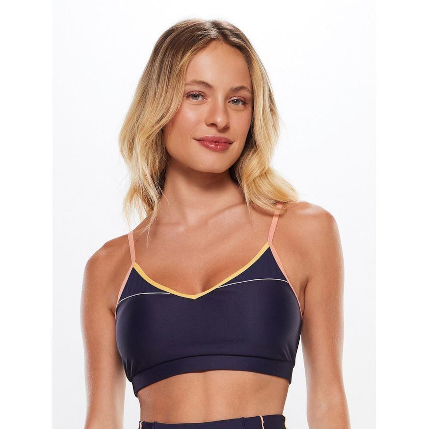 Top Bodyforsure Alça Reta Liso Zip - Feminino - Foto 2