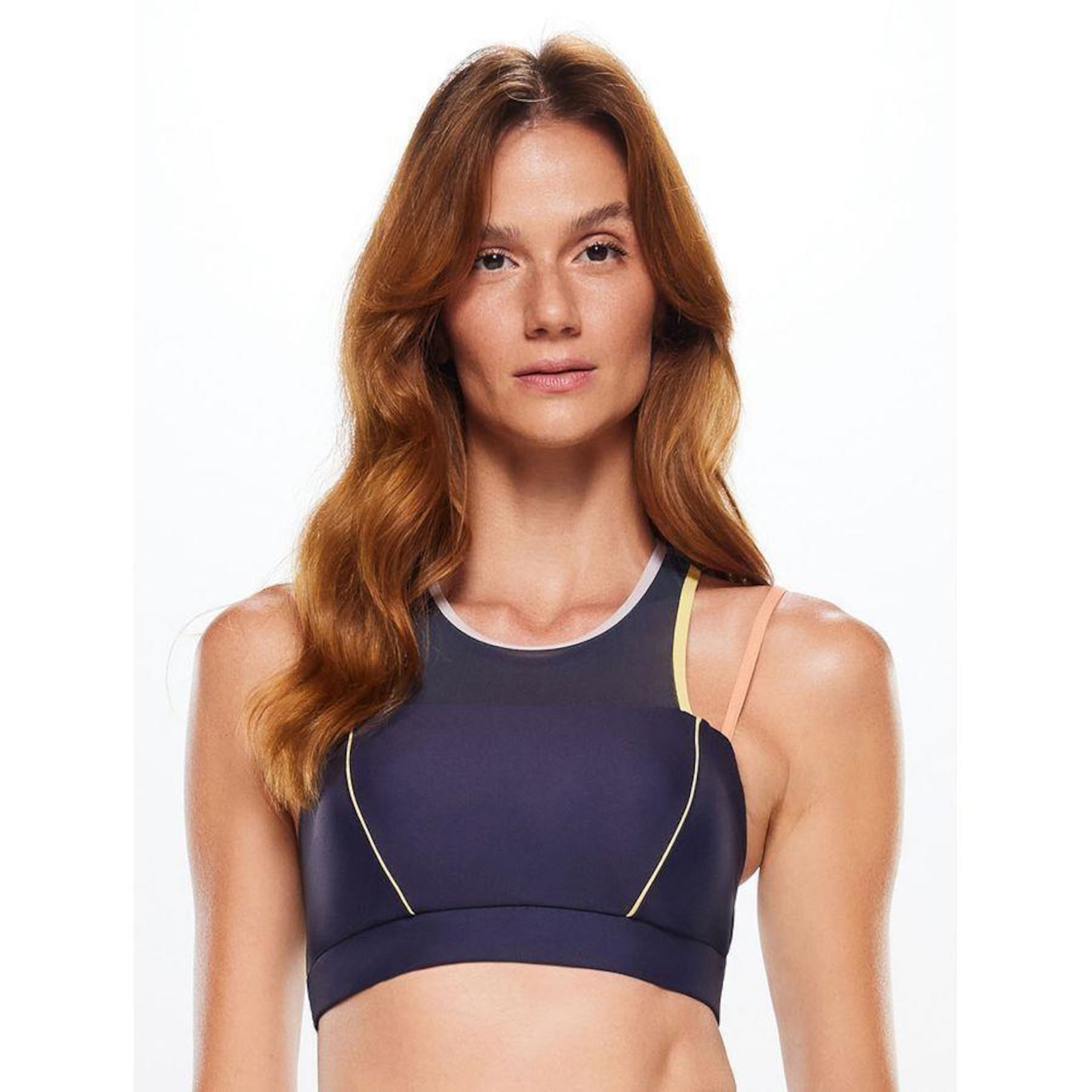 Top Bodyforsure Nadador Liso Zip - Feminino - Foto 2