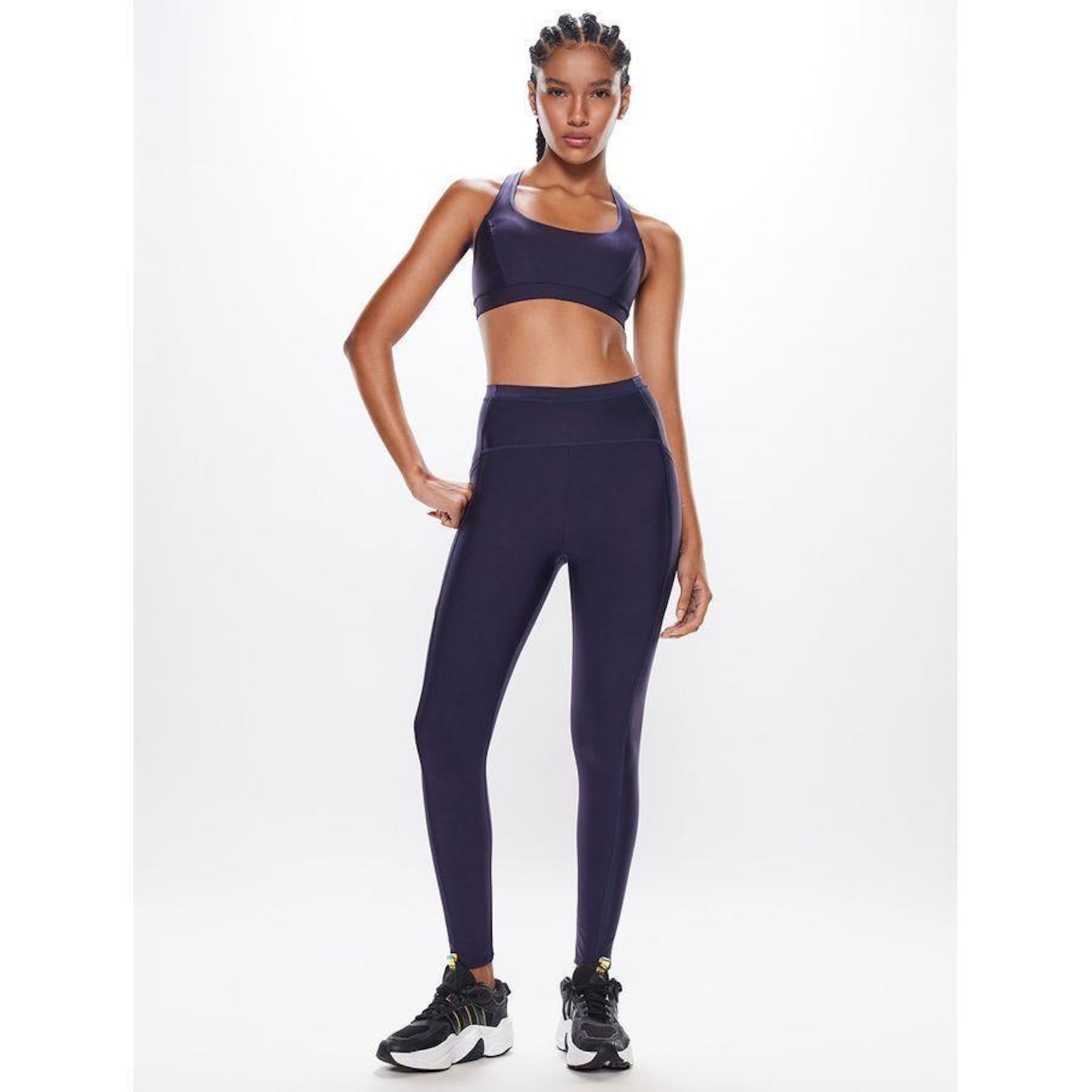 Calça Legging com Recortes Lisa 360 Bodyforsure - Feminina - Foto 1