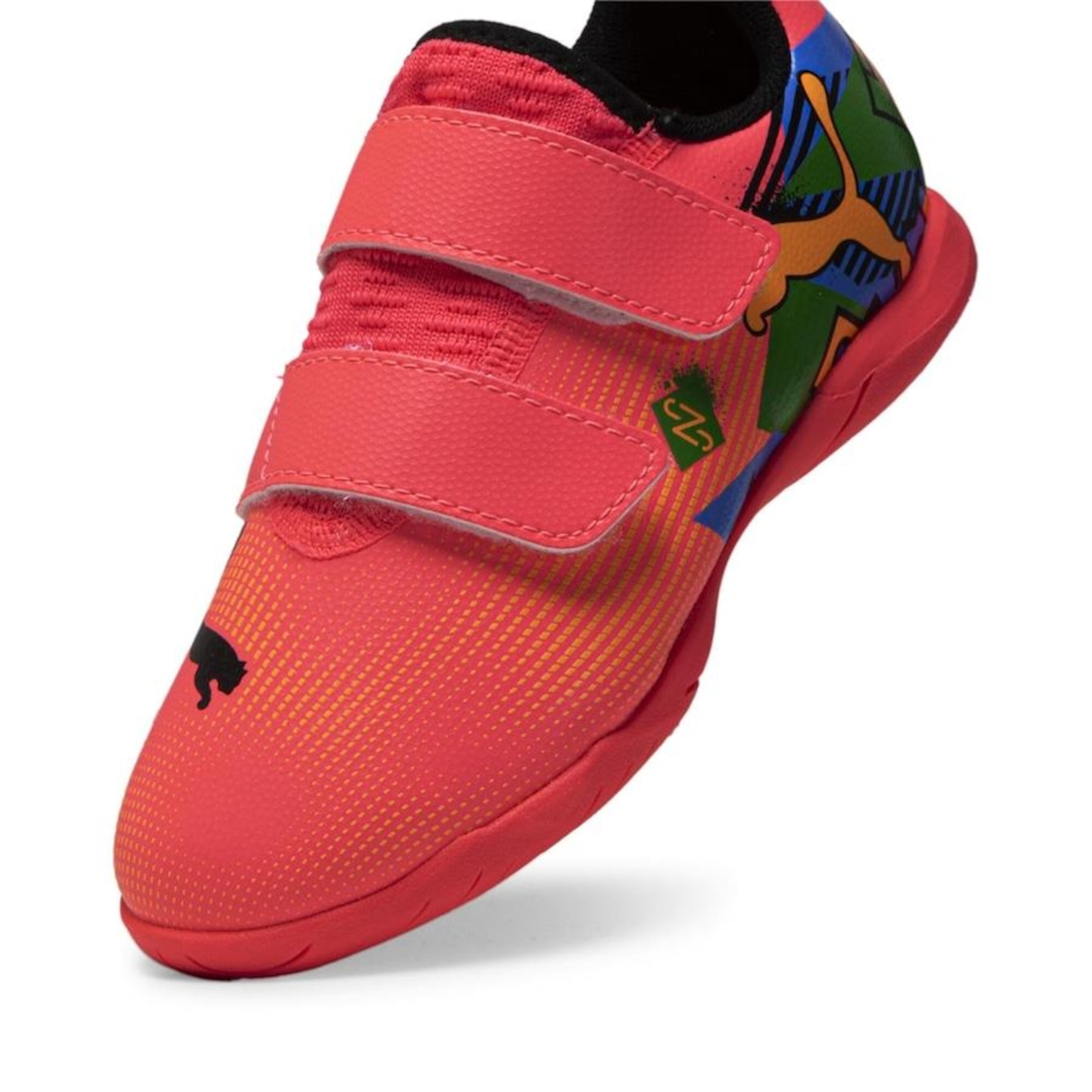 Chuteira Futsal Puma com Velcro Future 7 Play Neymar Jr - Infantil - Foto 6